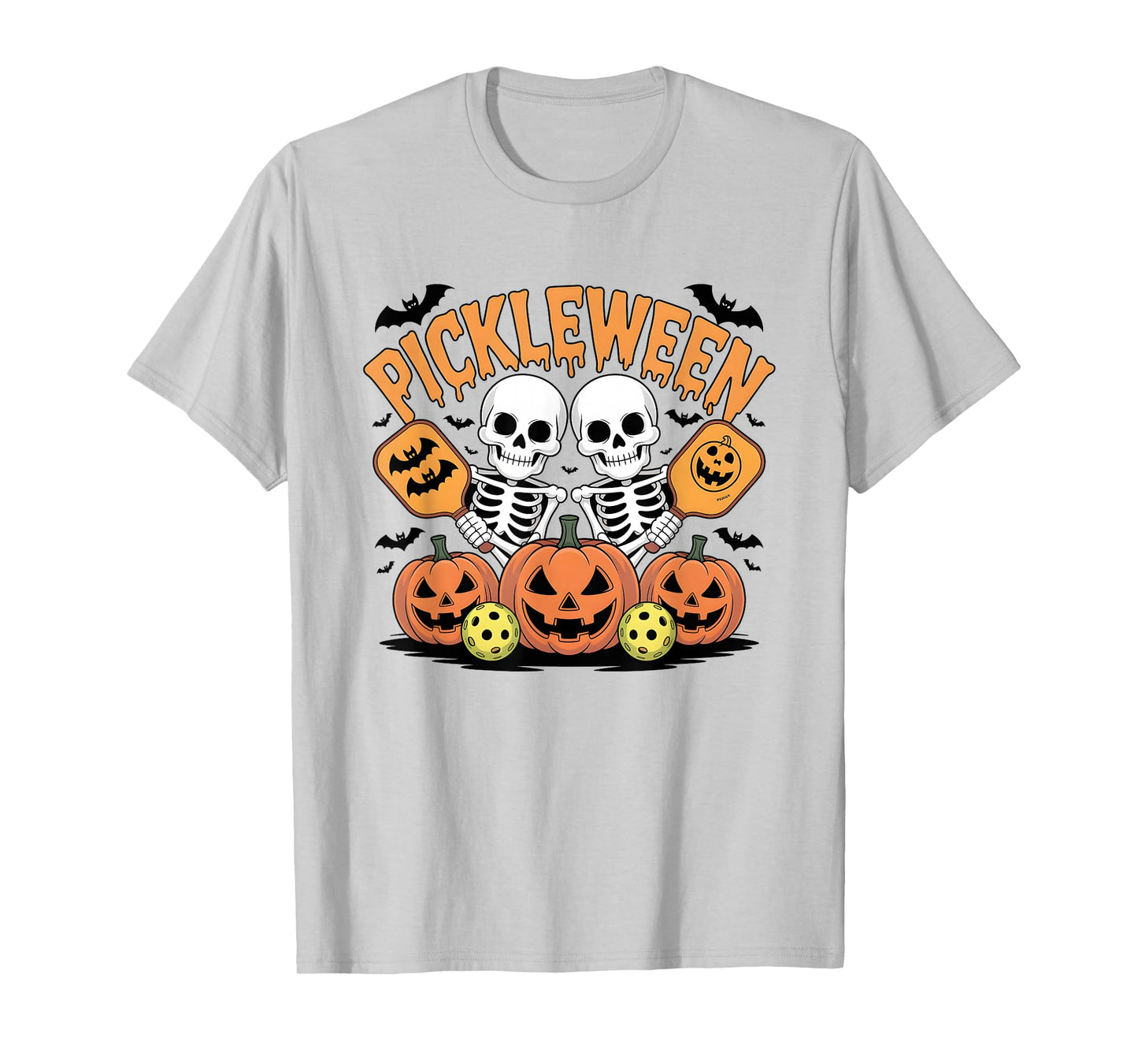 Halloween Pickleball Pumpkin Paddle Ghostly Serve T-Shirt
