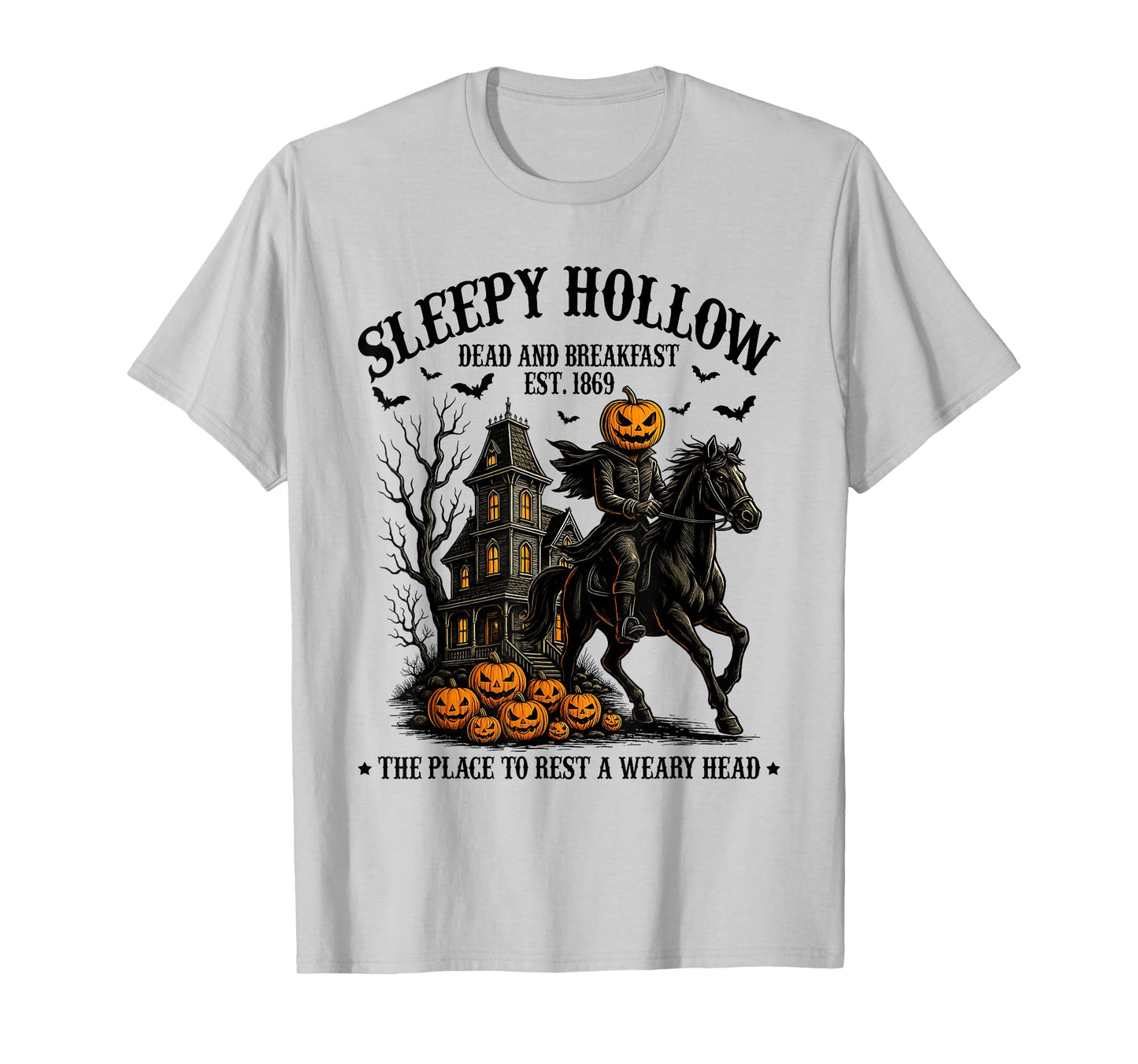 Sleepy Hollow Dead and Breakfast Est 1869 Headless Horseman T-Shirt
