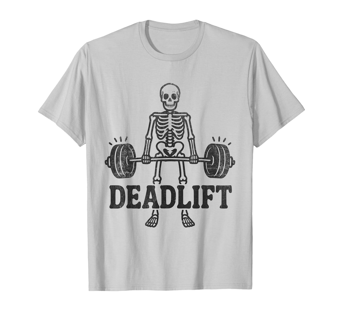 Skeleton Deadlift Halloween Funny Fitness Gym Weightlifting T-Shirt