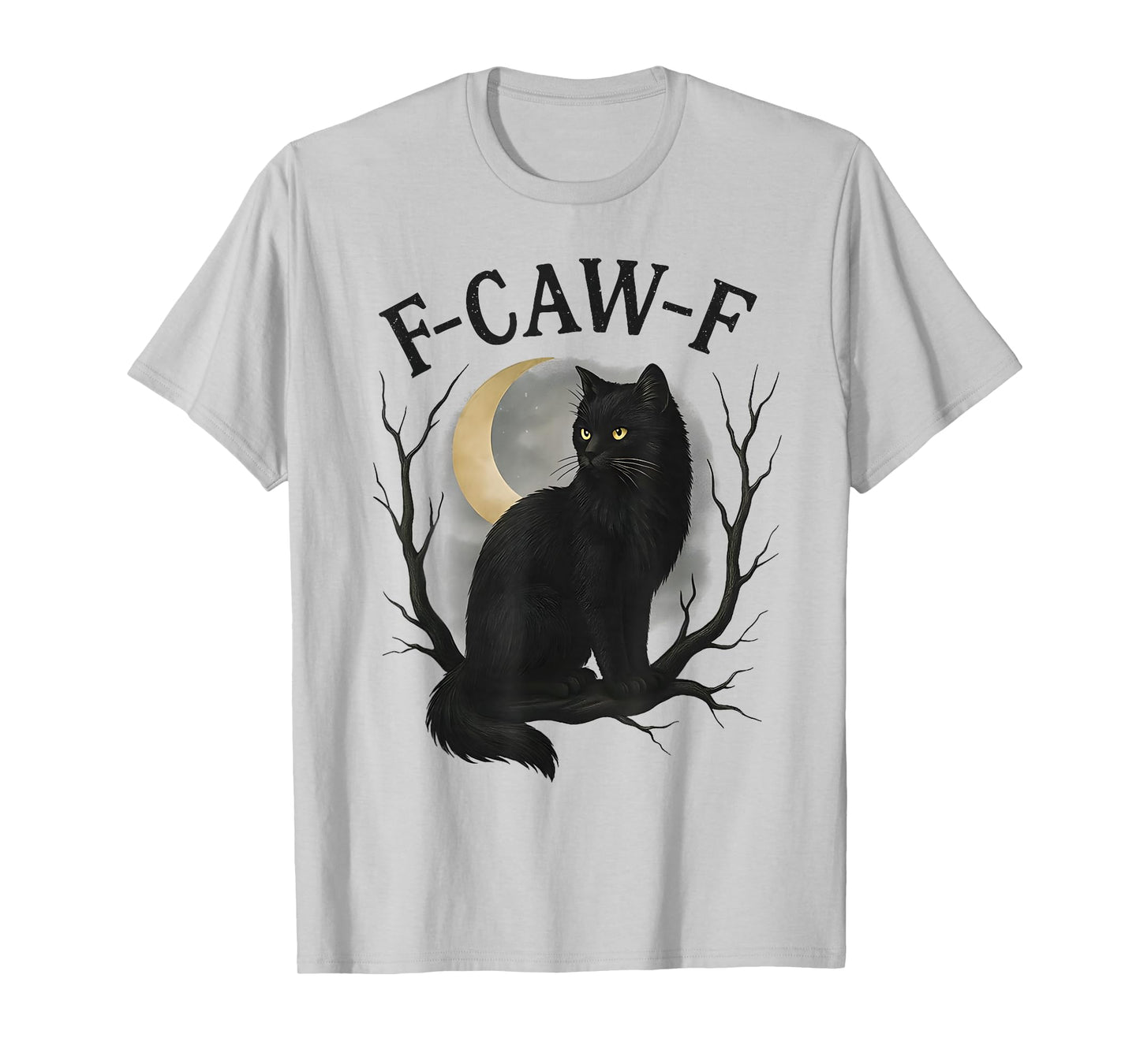 Funny Halloween Black Cat F-CAW-F Cat Lovers Meow Meow T-Shirt