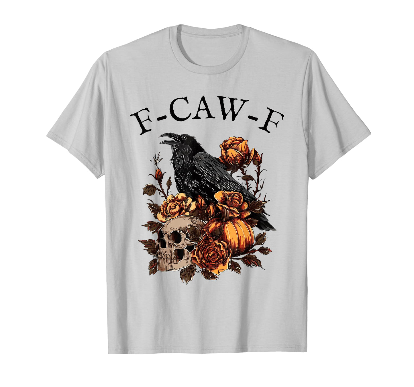 F-Caw-F Black Crow Pun Funny Bird Cawing Grunge T-Shirt