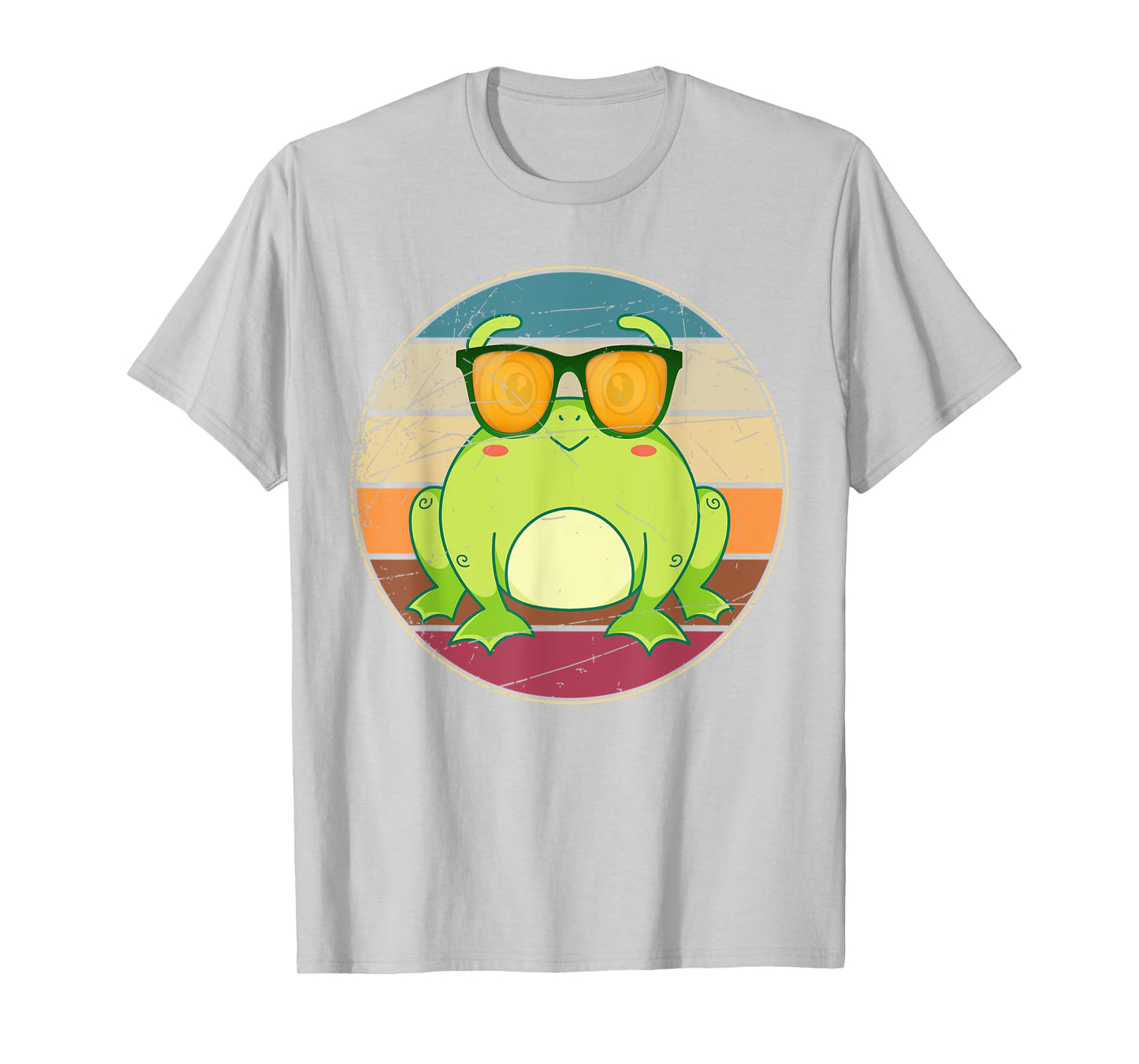 Funny Amphibian Frog Lover Animal Sunglasses Retro Frog T-Shirt