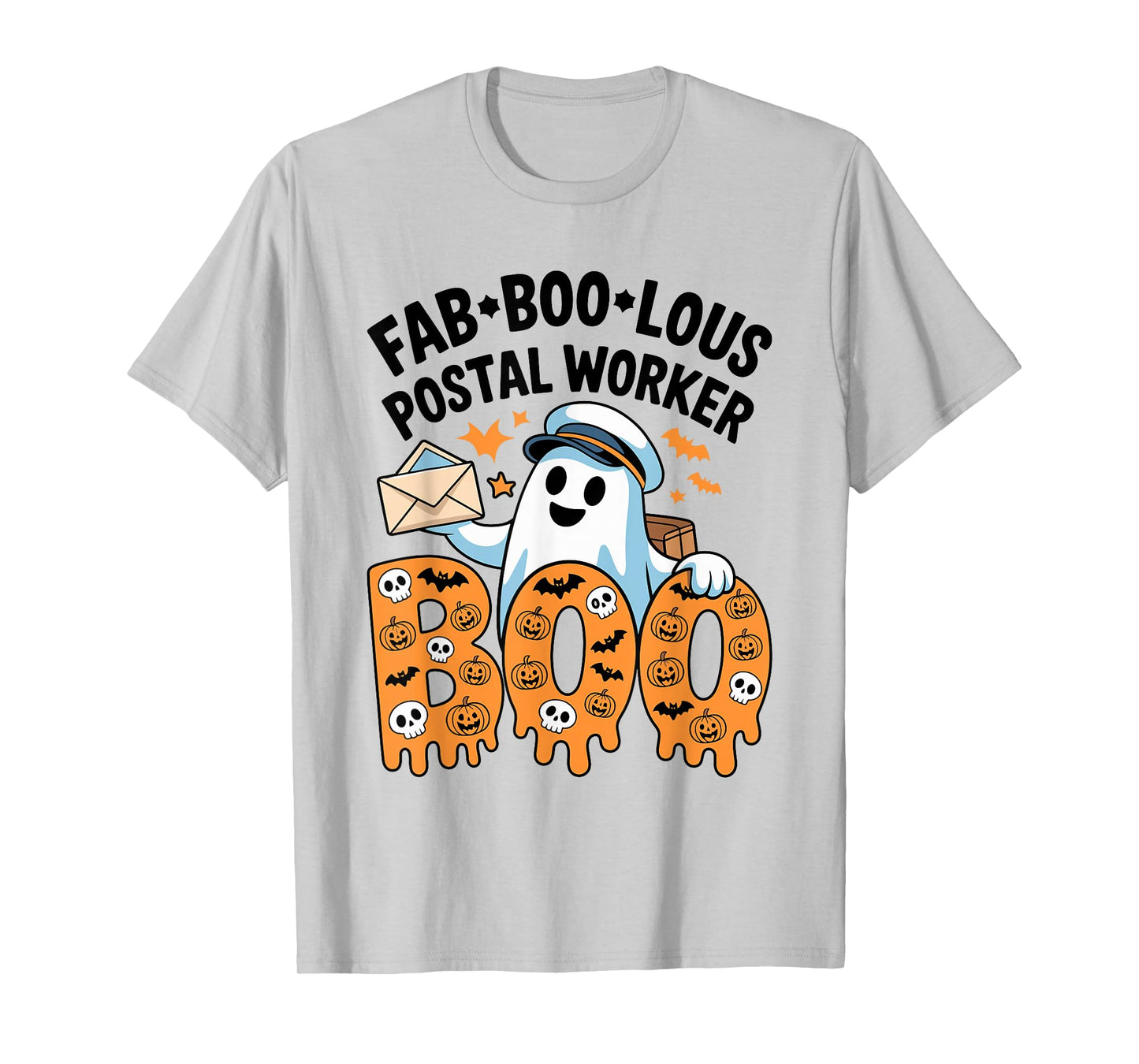 Fab Boo Lous Postal Worker Halloween Ghost Postal Worker T-Shirt