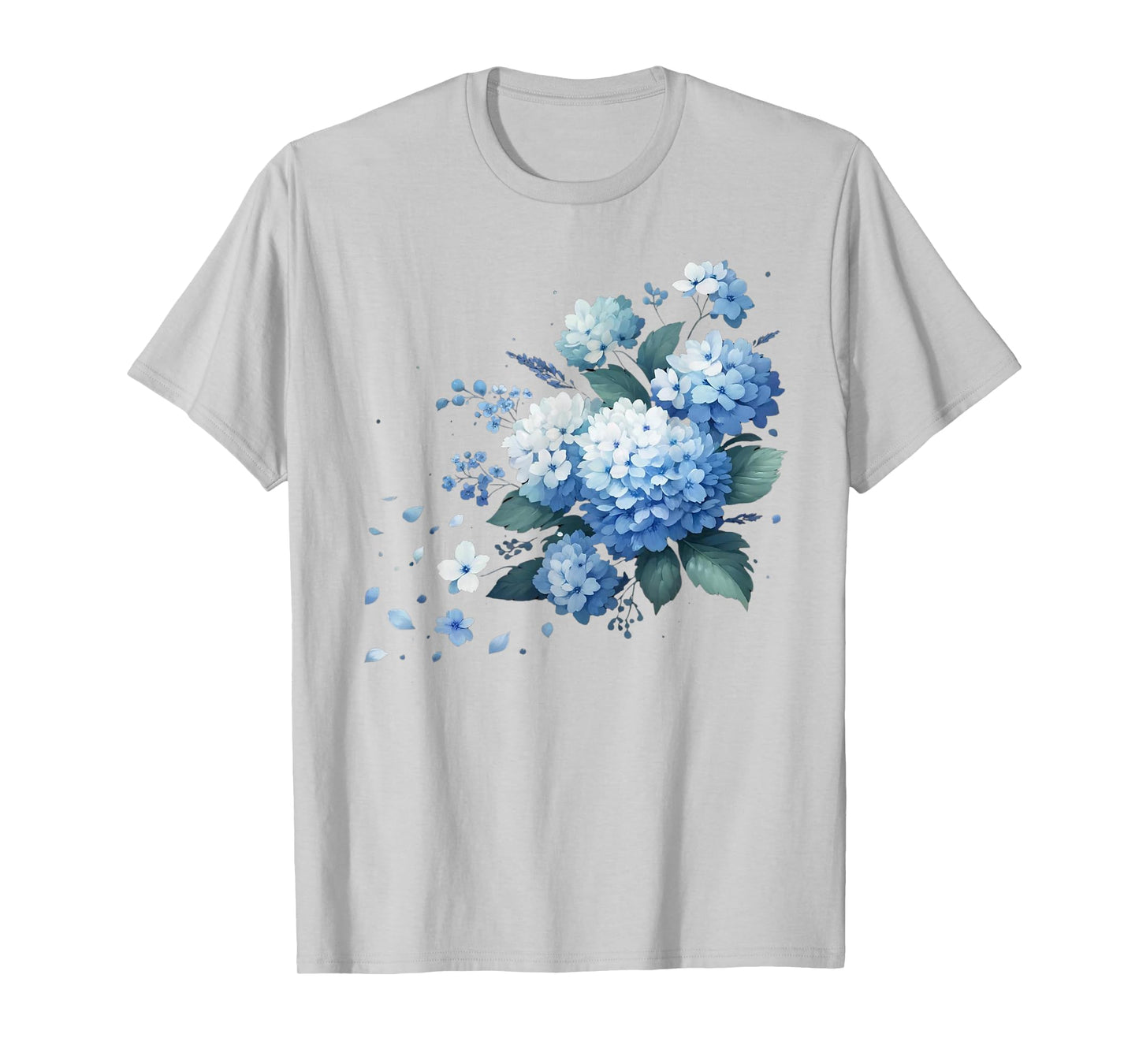 Watercolor Blue Hydrangeas T-Shirt