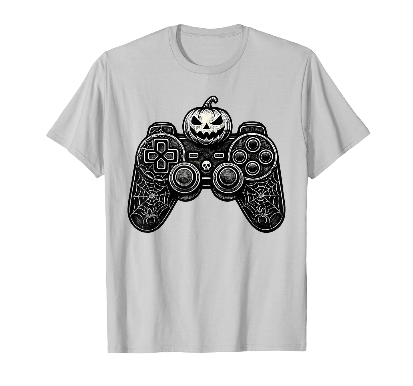 Halloween Skeleton Gamer Costume Funny Spooky Gaming Boys T-Shirt
