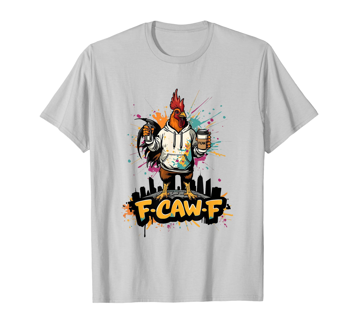 F-CAW-F Crow Roosted Funny Graphic Tee Dark Humor T-Shirt