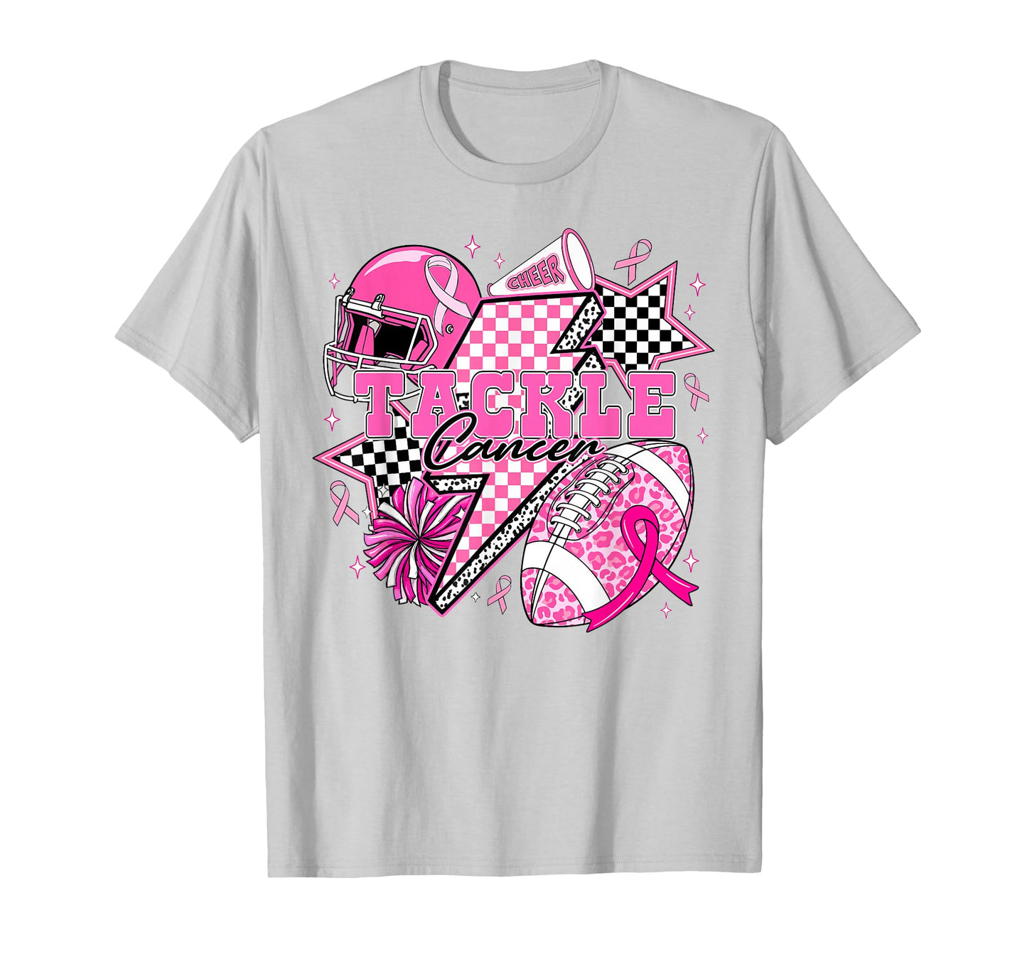 Tackle Breast Cancer Awareness American Football Pink Out T-Shirt