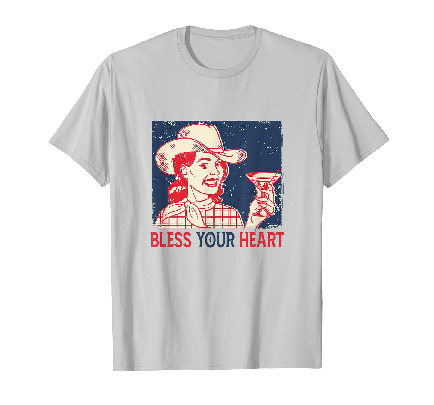 Blessed Your Heart Western Life Country Girls Vintage Style T-Shirt