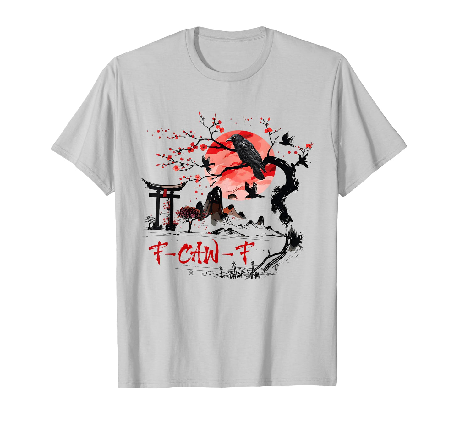 F-Caw-F Raven Funny Crow Vintage Japanese Anime Art T-Shirt
