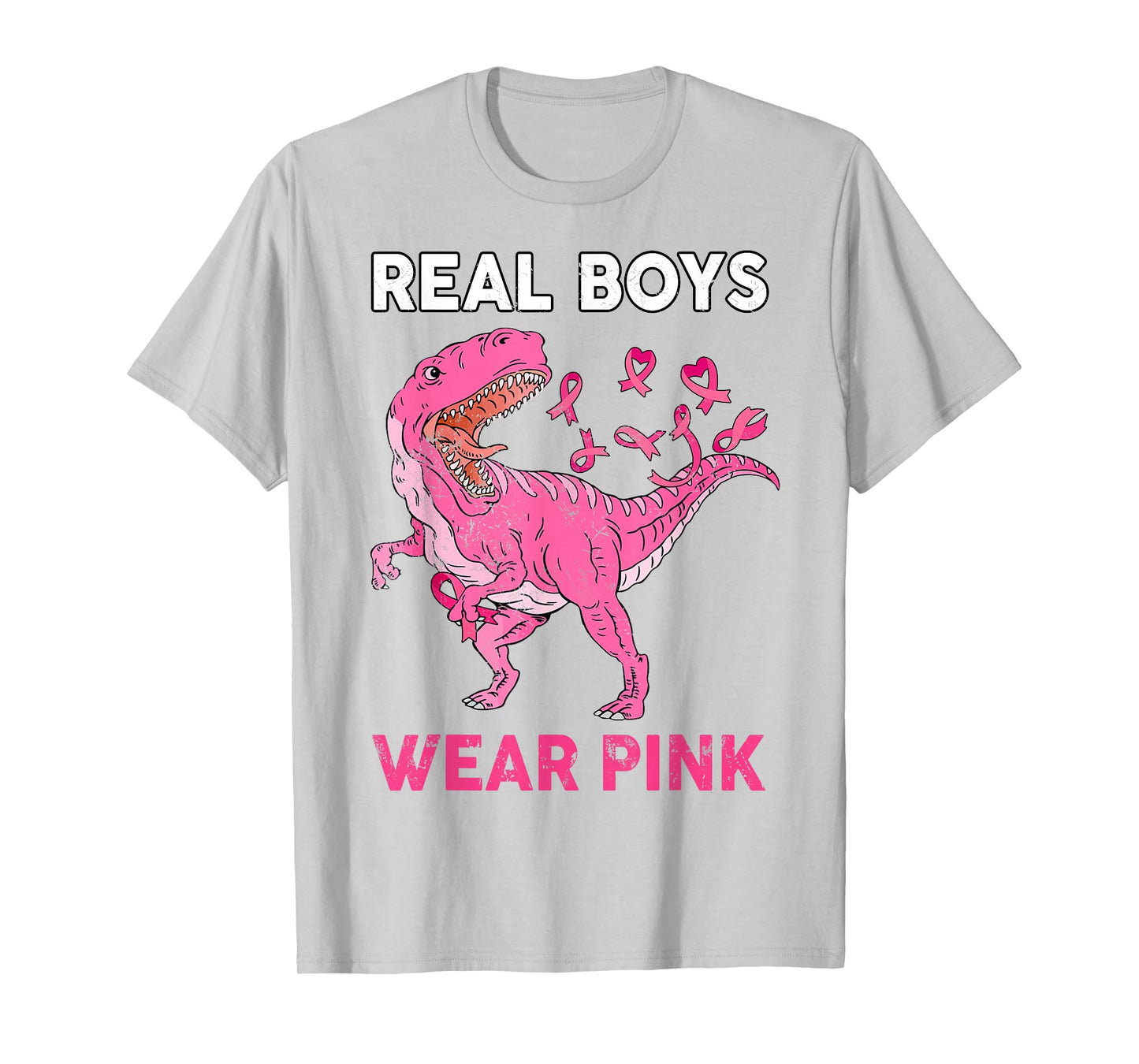 Breast Cancer Awareness Real Boy Wear Pink Kids Youth Childs T-Shirt