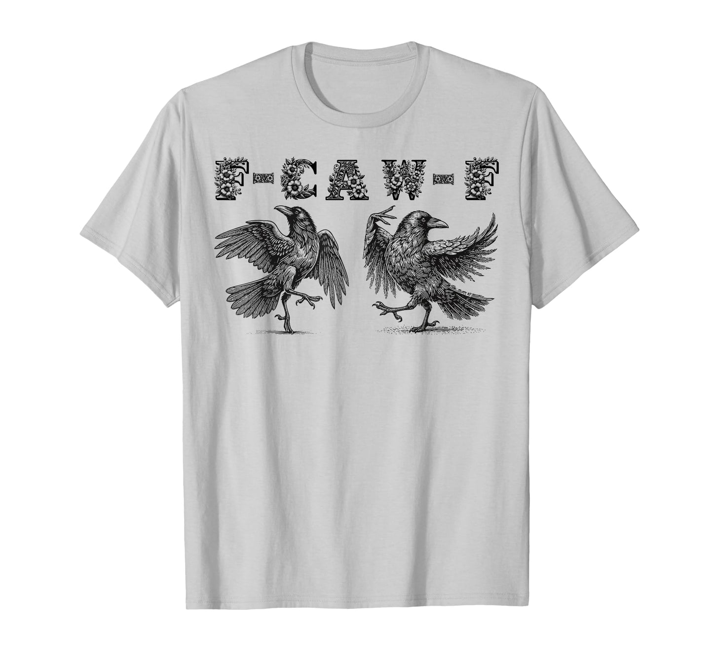 Couples F-Caw-F Crow Meme Flower for Halloween Style T-Shirt