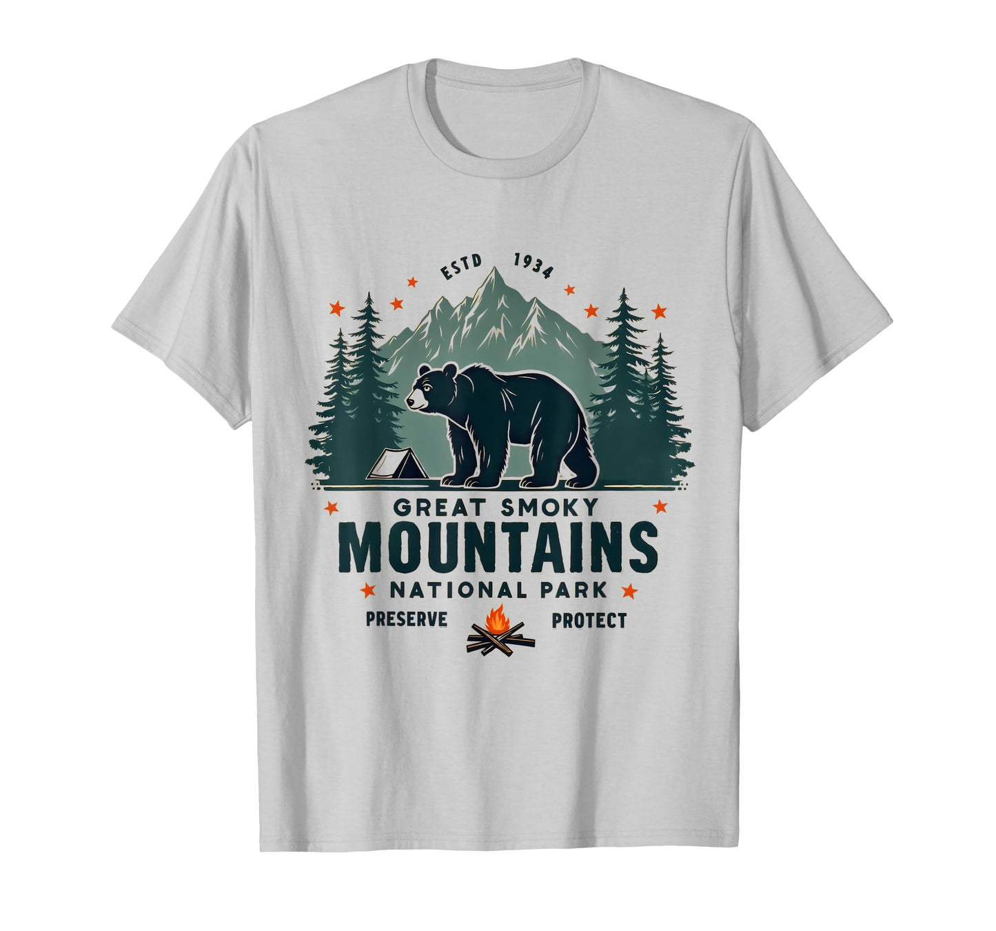 Great Park Smoky Mountains Bear Hiking Adventure T-Shirt