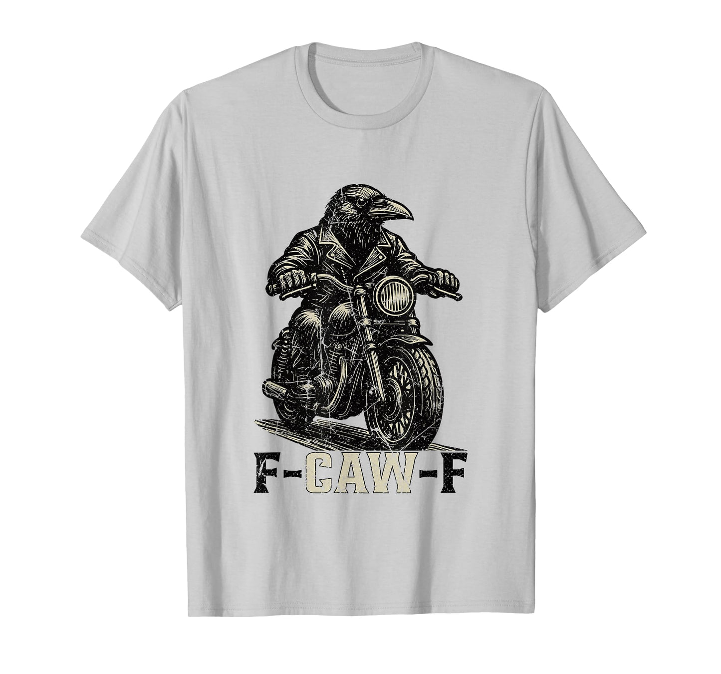 F-Caw-F Crow Gothic Motorcycle Halloween T-Shirt T-Shirt
