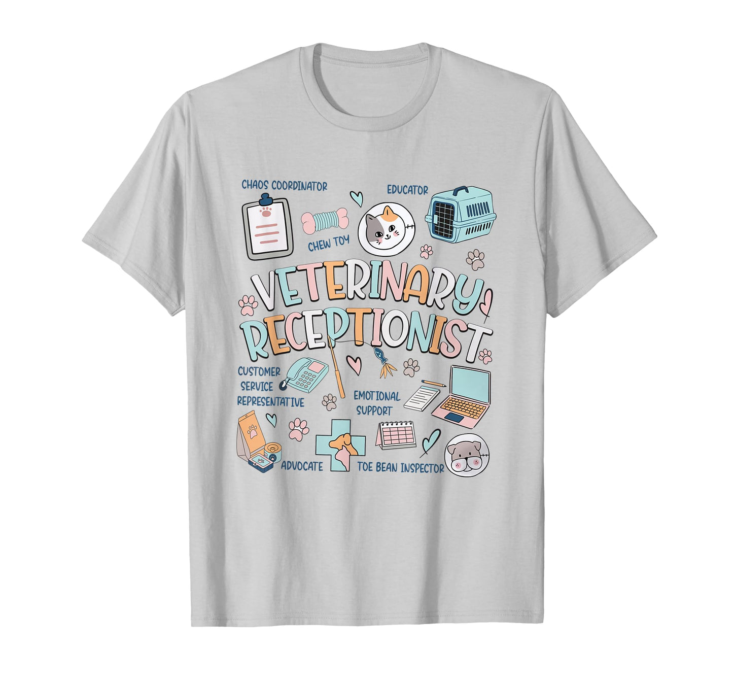 Veterinary Receptionist Pet Lover Future Vet Assistant T-Shirt