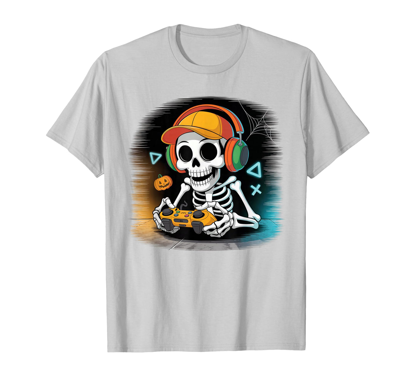 Boy Toddler Halloween Skeleton Gamer Video Gaming Boys Kids T-Shirt