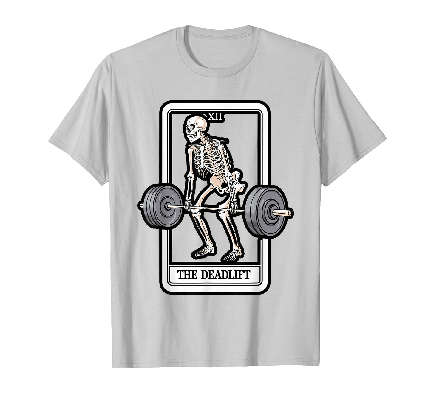 Skeleton Deadlifts Weightlifting Gothic Gym T-Shirt