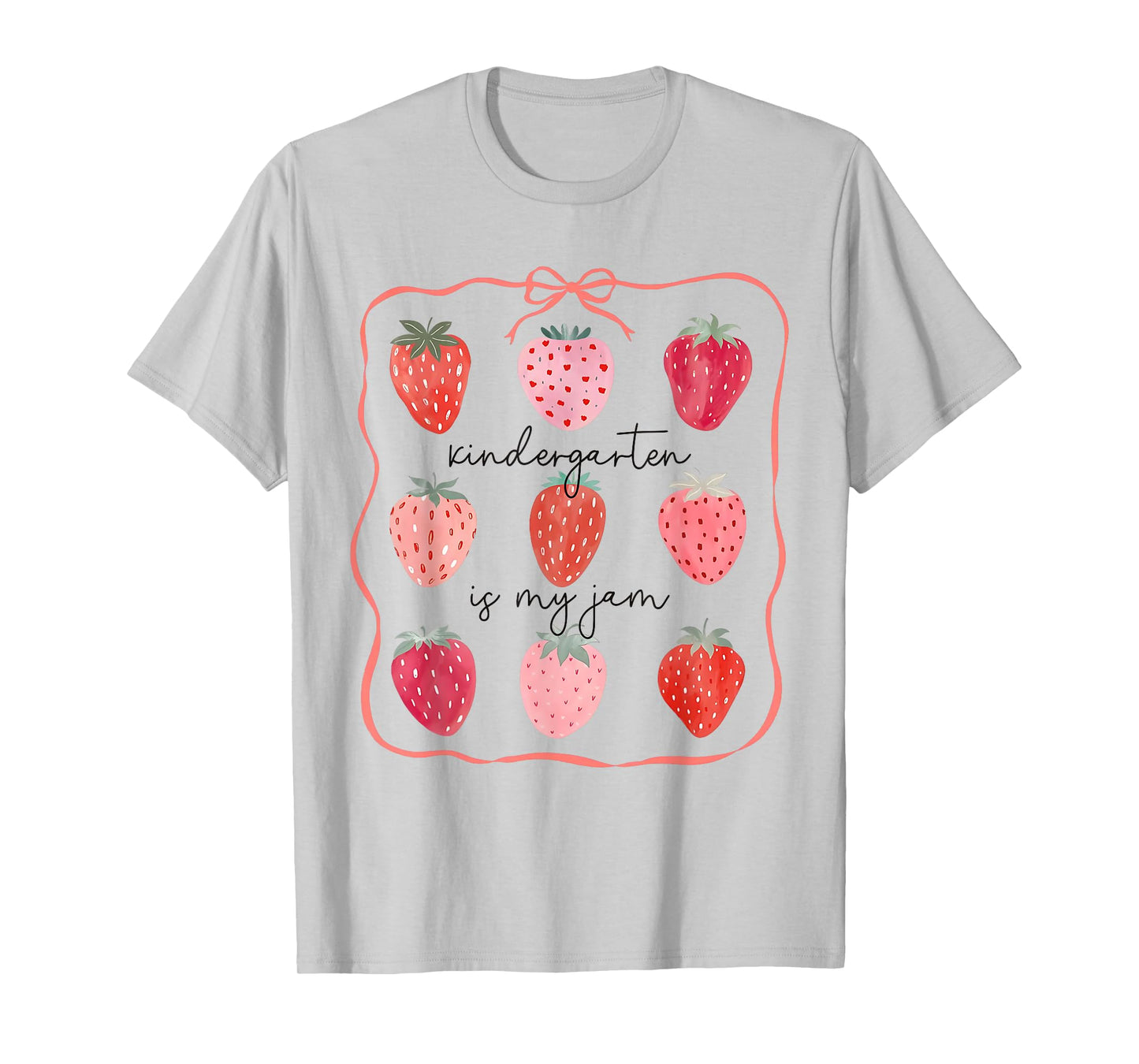 Kindergarten Is My Jam Strawberry Back to School Girls Boys T-Shirt