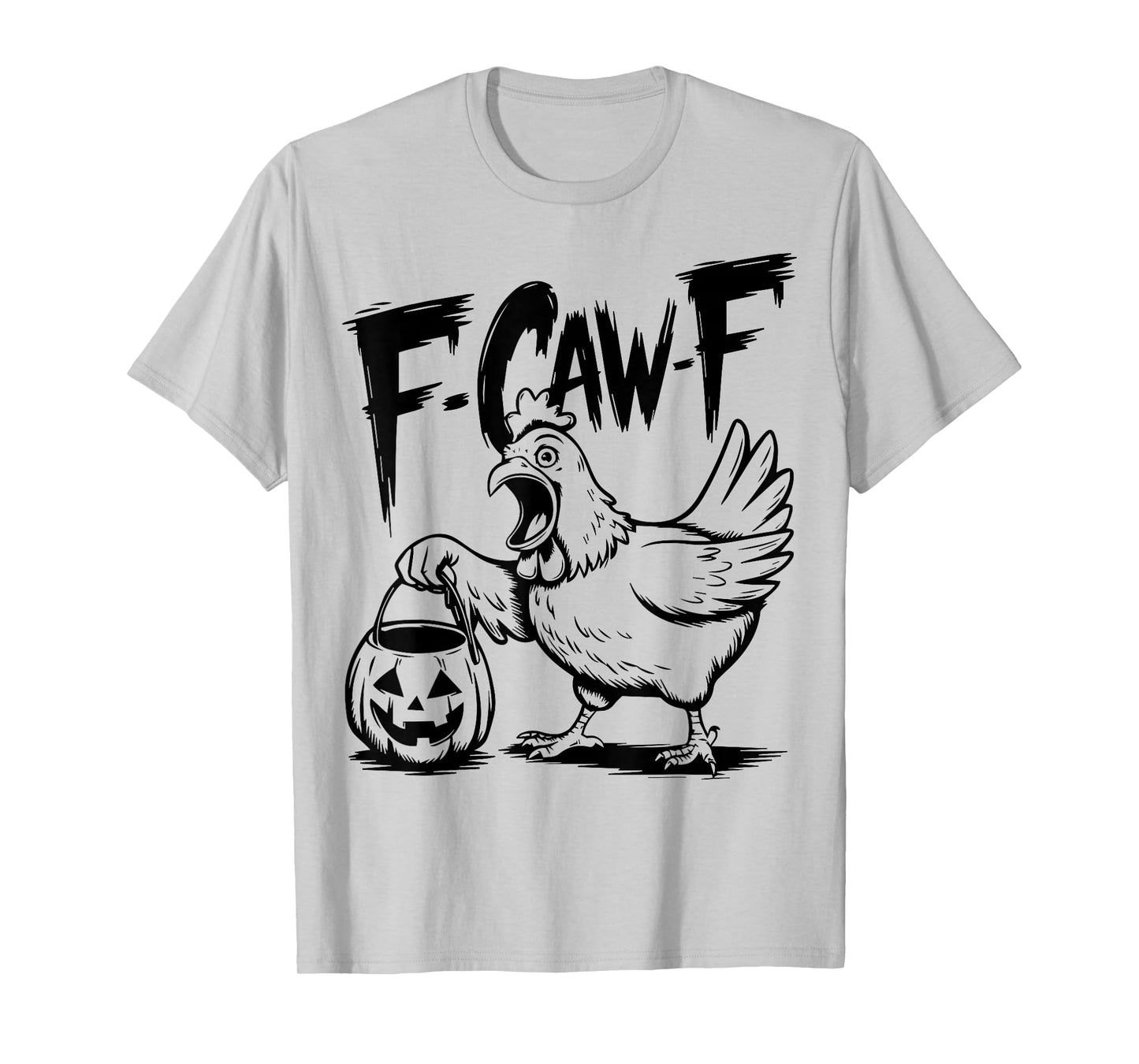 Halloween, Funny F-Caw-F Rooster Chicken Pun Meme, Viral T-Shirt