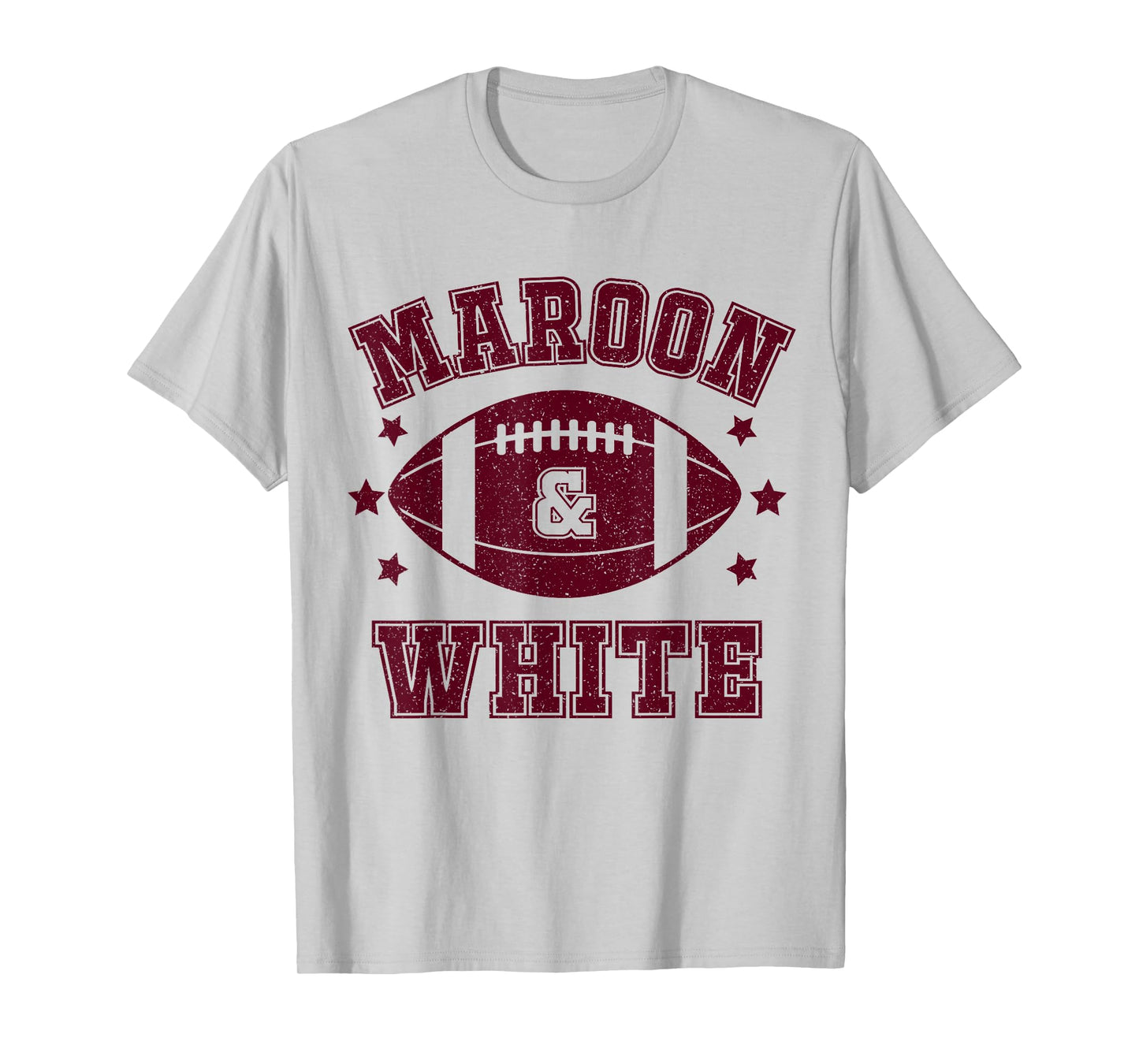 On Gameday Football We Wear Maroon And White School Spirit T-Shirt