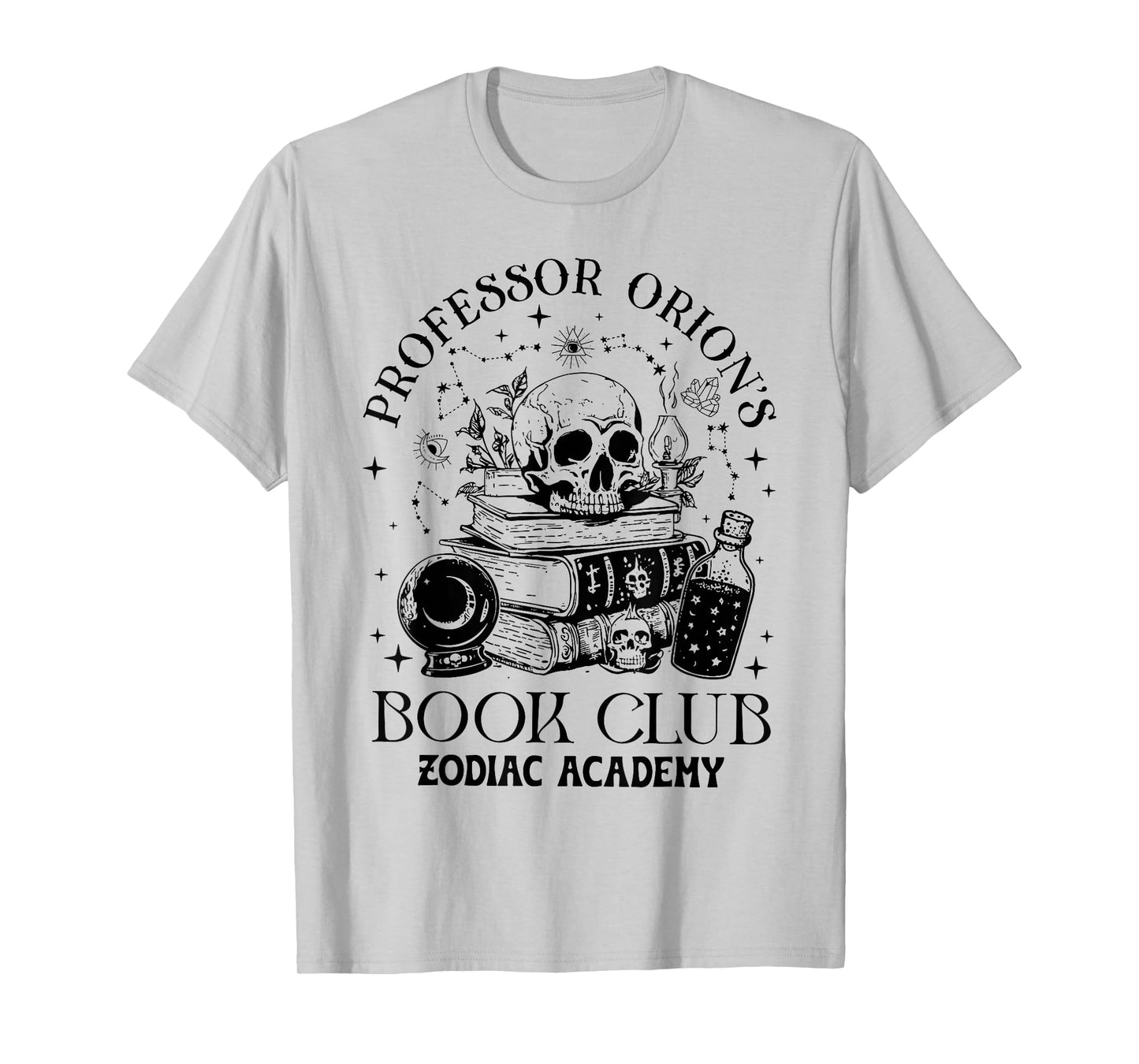 Professor Orions Book Club Halloween Skull Book Lover Womens T-Shirt