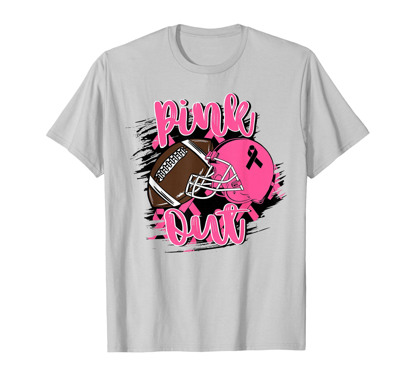 Pink Out American Football Breast Cancer Awareness Warrior T-Shirt