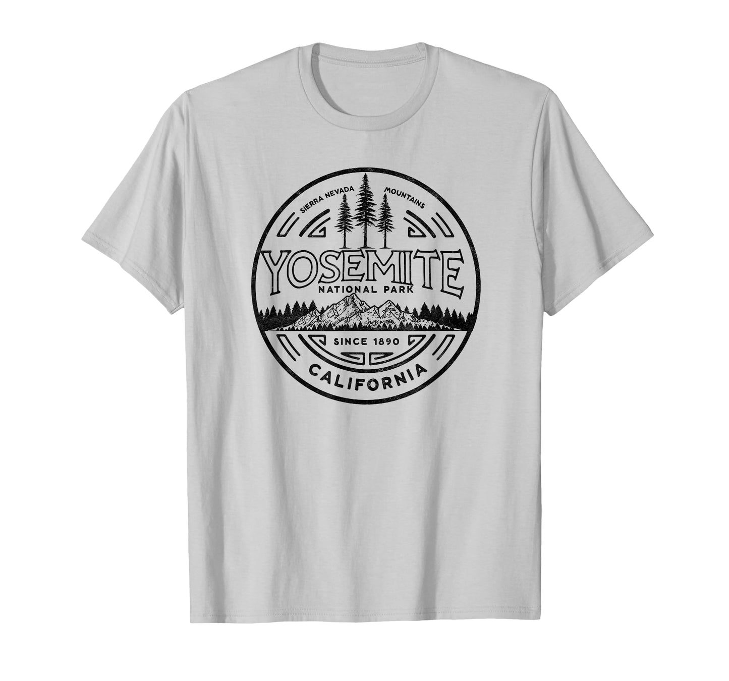 Yosemite National Park Distressed Minimalist Design T-Shirt