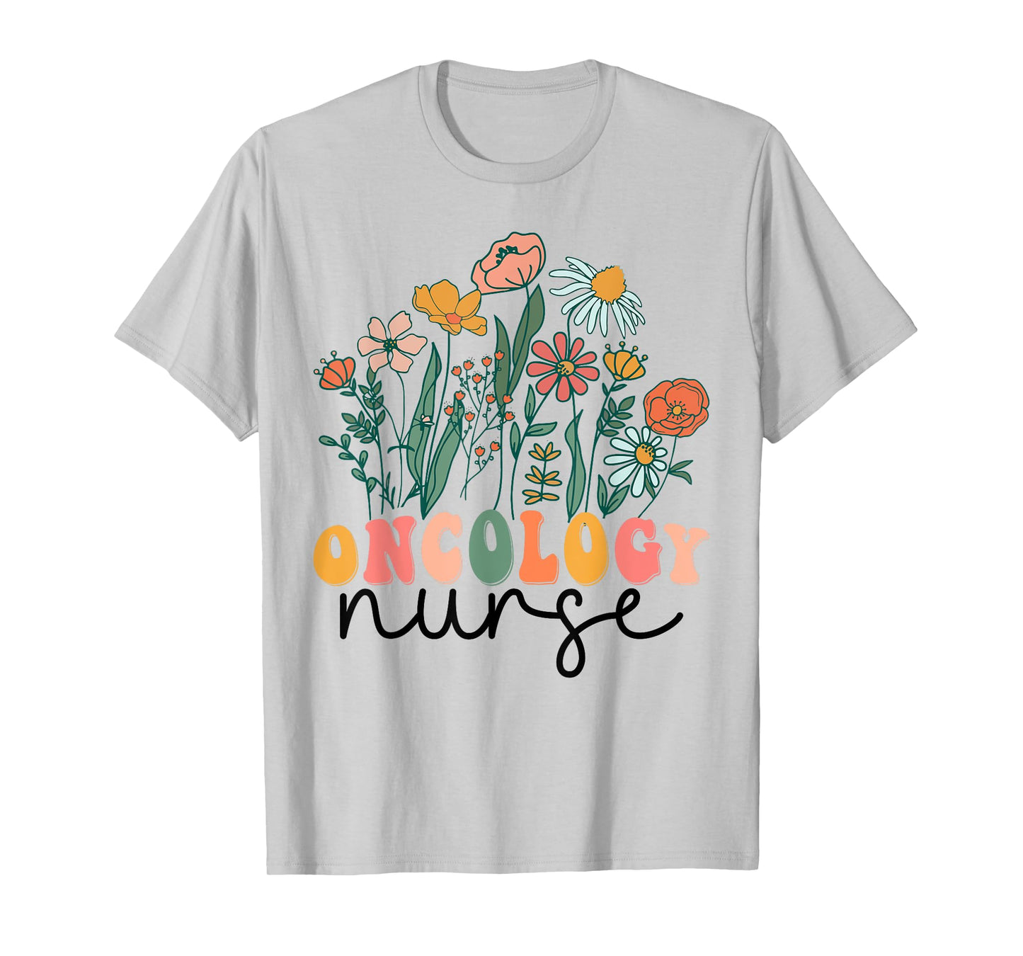 Groovy Wildflower Oncology Nurse Tees T-Shirt