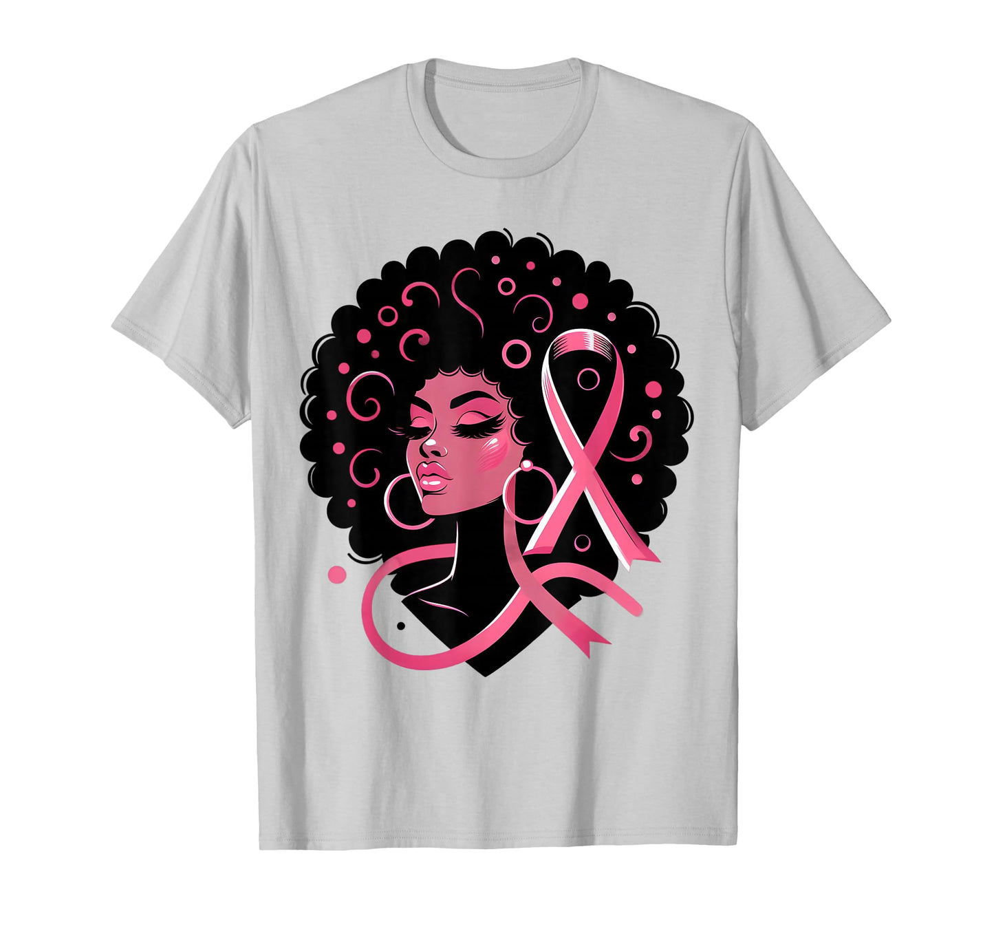 Breast Cancer Black African American Women Support Pink T-Shirt