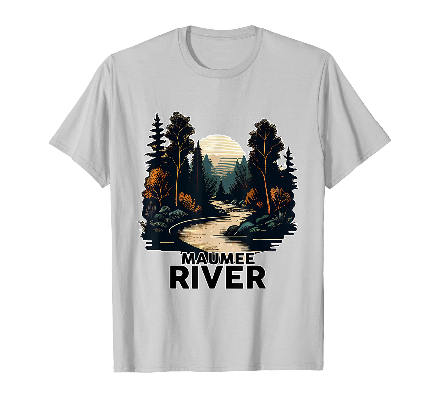 Maumee River T-Shirt Retro Minimalist River Maumee T-Shirt