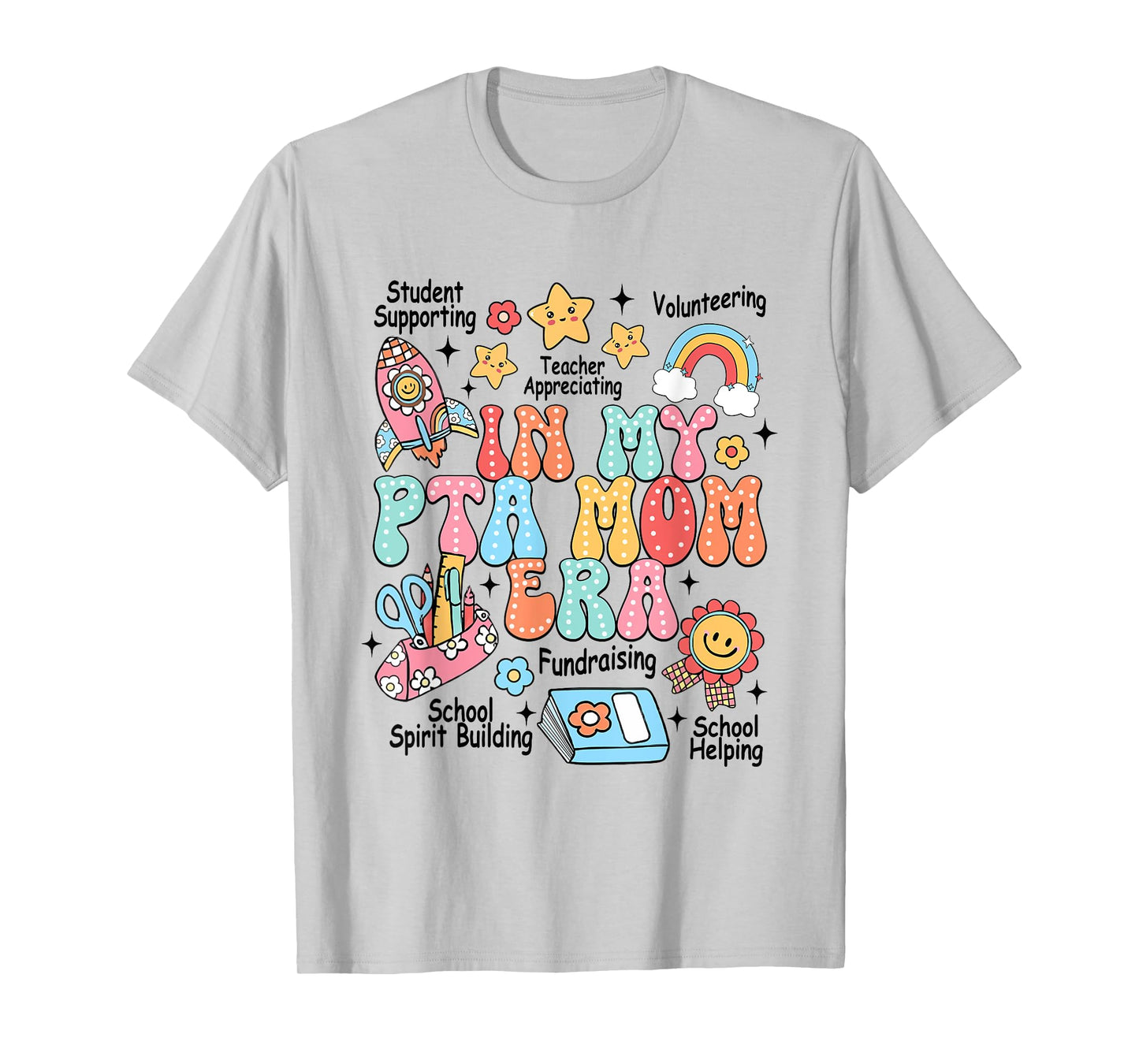 Retro In My PTA Mom Era Parent Organization Team Teacher T-Shirt