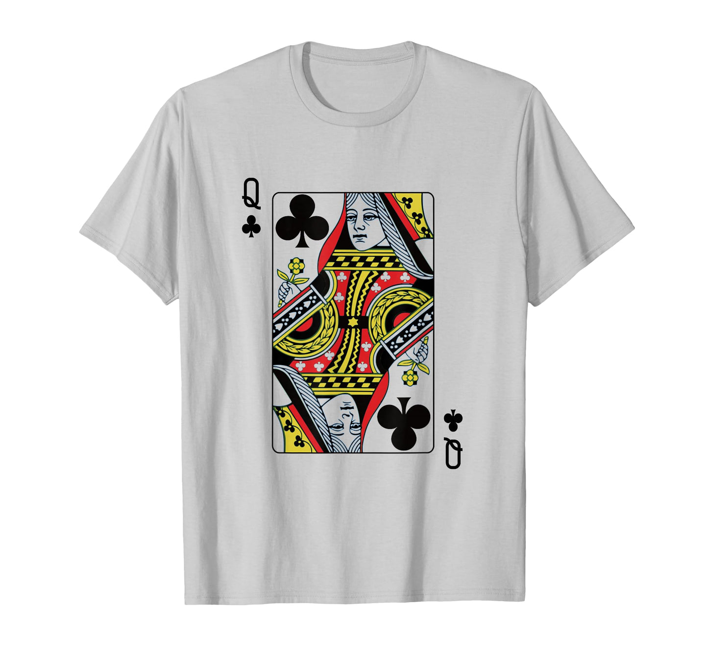 Queen Of The Clubs Playing Card Poker T-Shirt