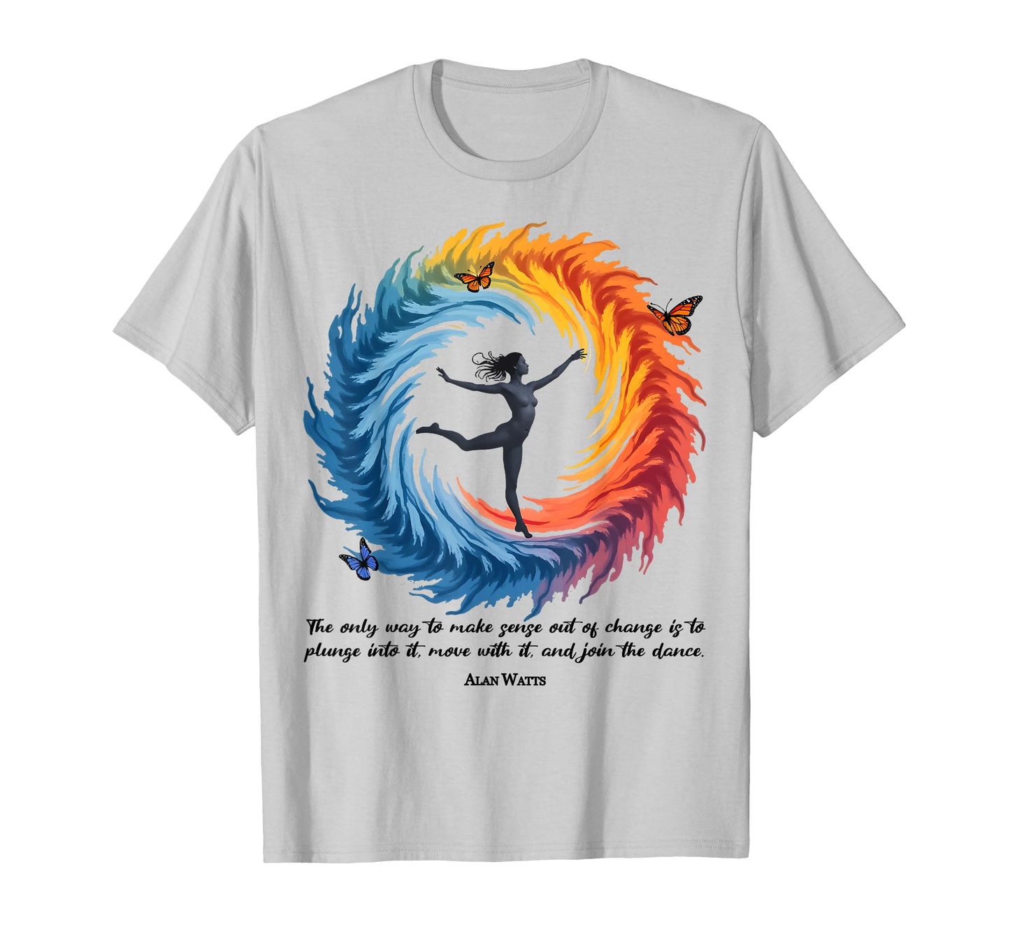 Dancer Elemental Circle Fire Water Butterfly Flow Movement T-Shirt