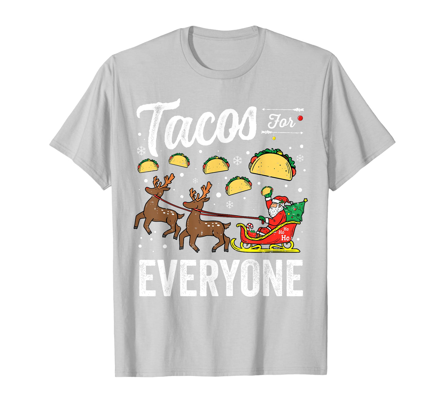 Tacos for everyone Christmas Taco Funny Xmas Santa T-Shirt