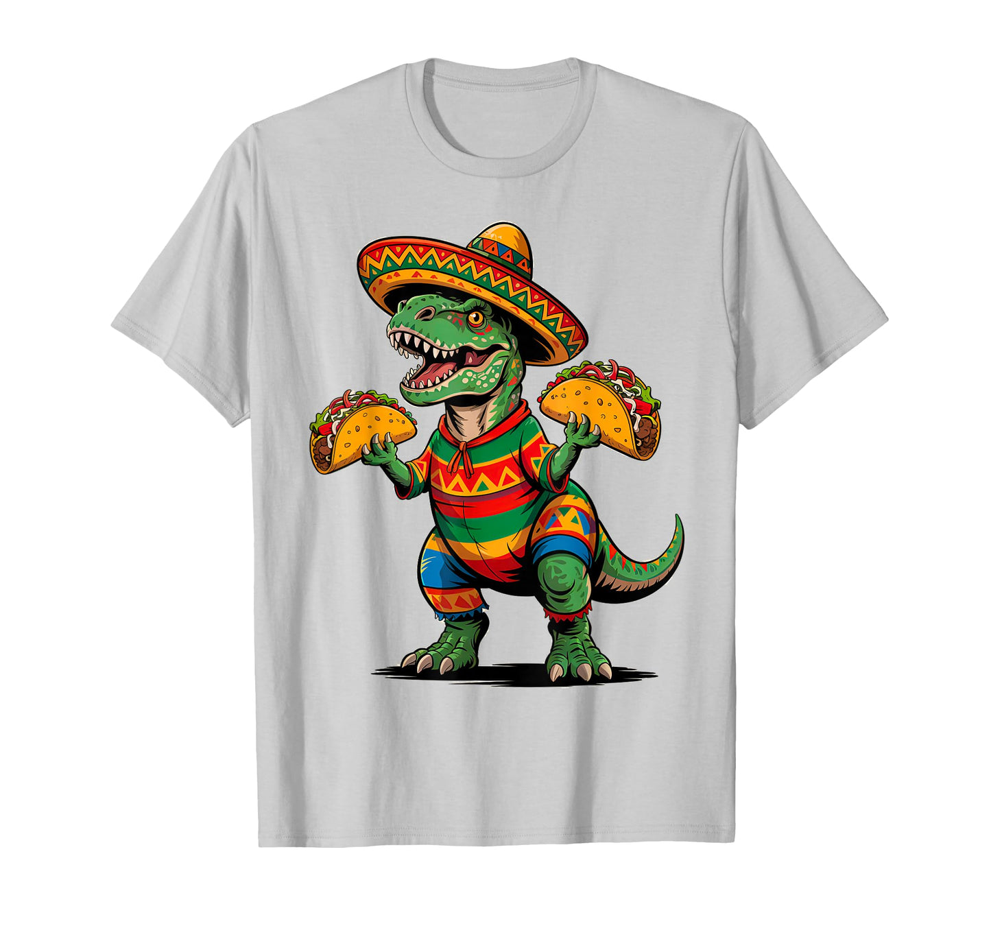 Tacosaurus Taco Dinosaur T-Rex Funny Cinco De Mayo Mexican T-Shirt