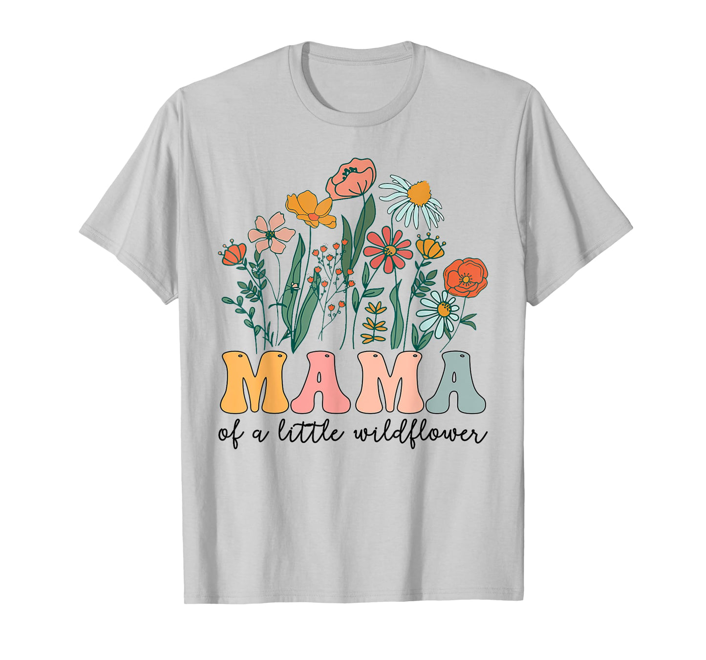Mama Of The Little Wildflower Birthday Party Baby Shower T-Shirt