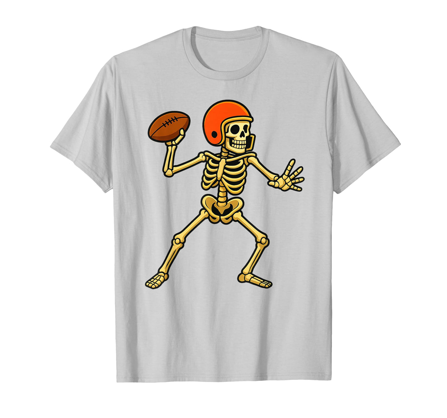 Skeleton Football Halloween American Football Costume Spooky T-Shirt