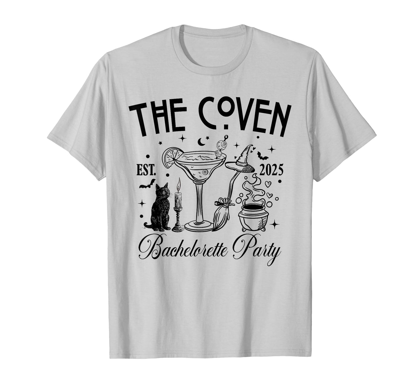 The Coven Est. 2025 Gothic Skeleton Bachelorette Party T-Shirt