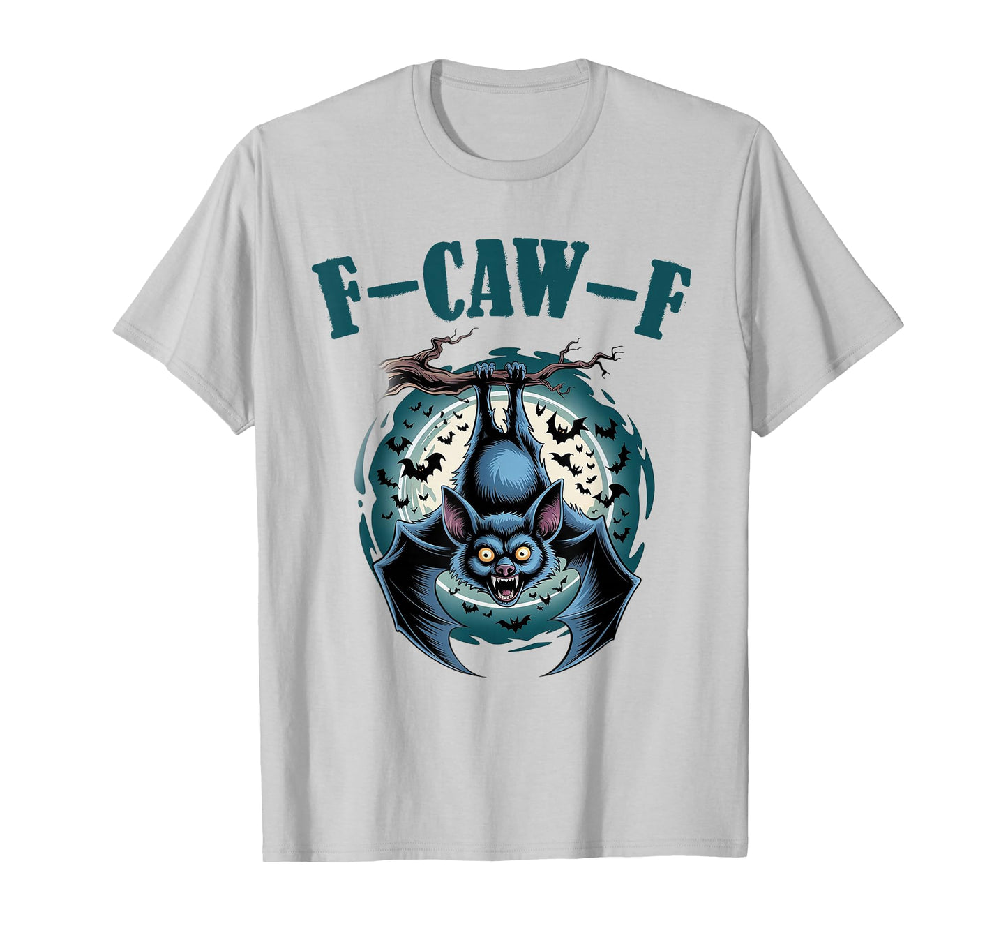 Black Crow, F-Caw-F Funny Black Bird Moon Gothic Adult Humor T-Shirt