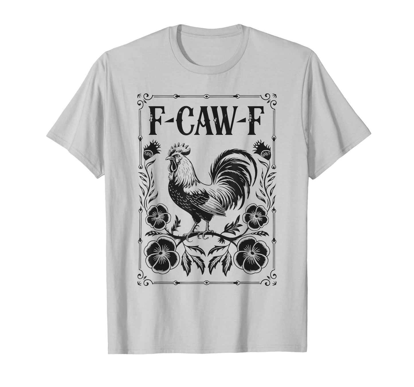 Funny Chicken F-CAW-F Humor FCAWF Chicken Meme Halloween T-Shirt