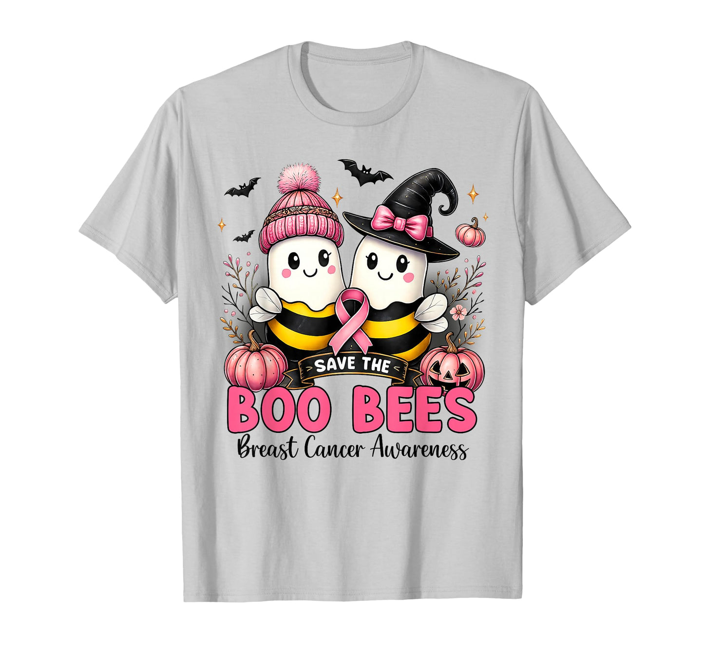 Save The Boobees Boo Bees Breast Cancer Halloween Women T-Shirt
