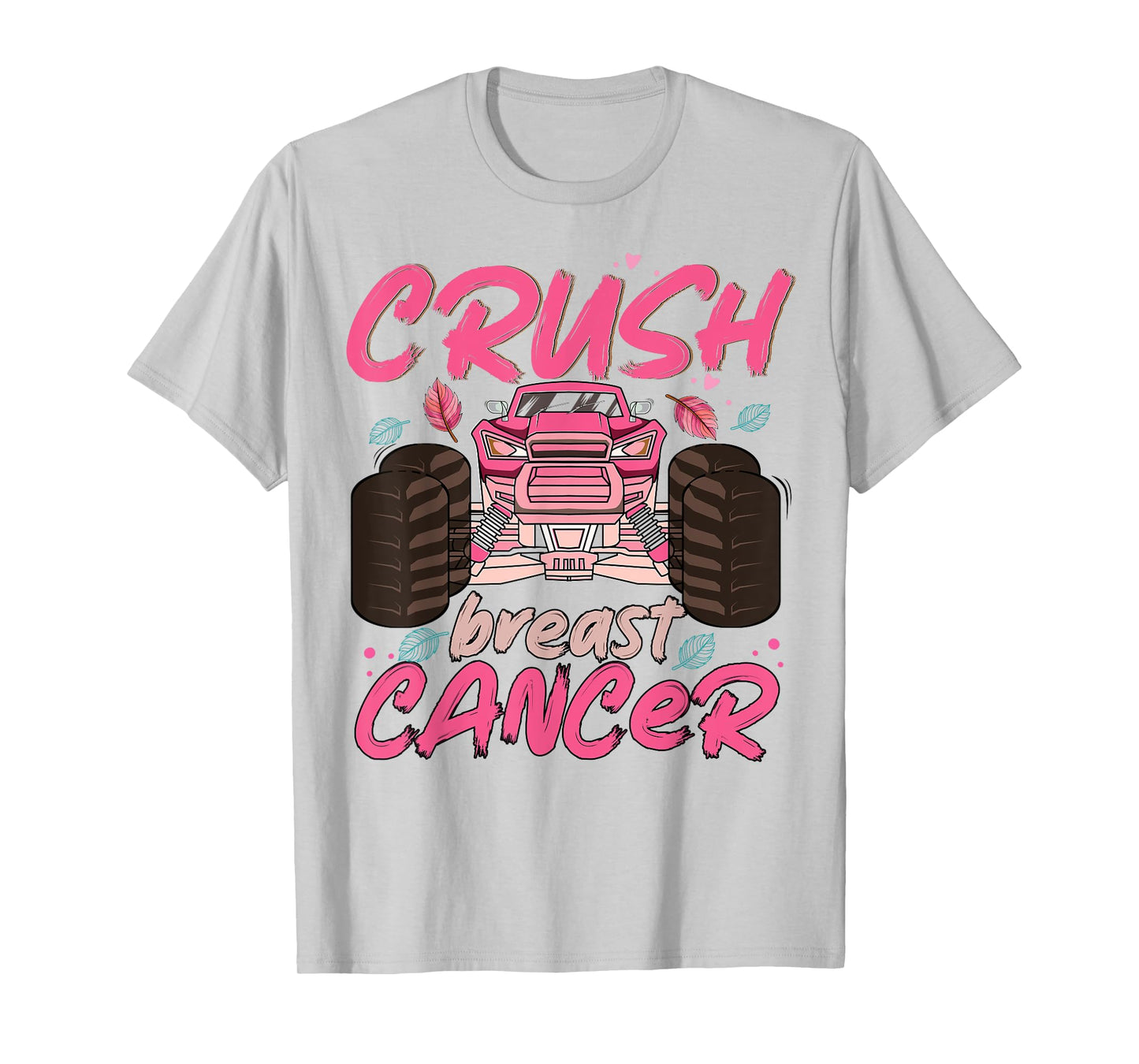 Crush Cancer Monster Truck Breast Cancer Awareness Toddler T-Shirt