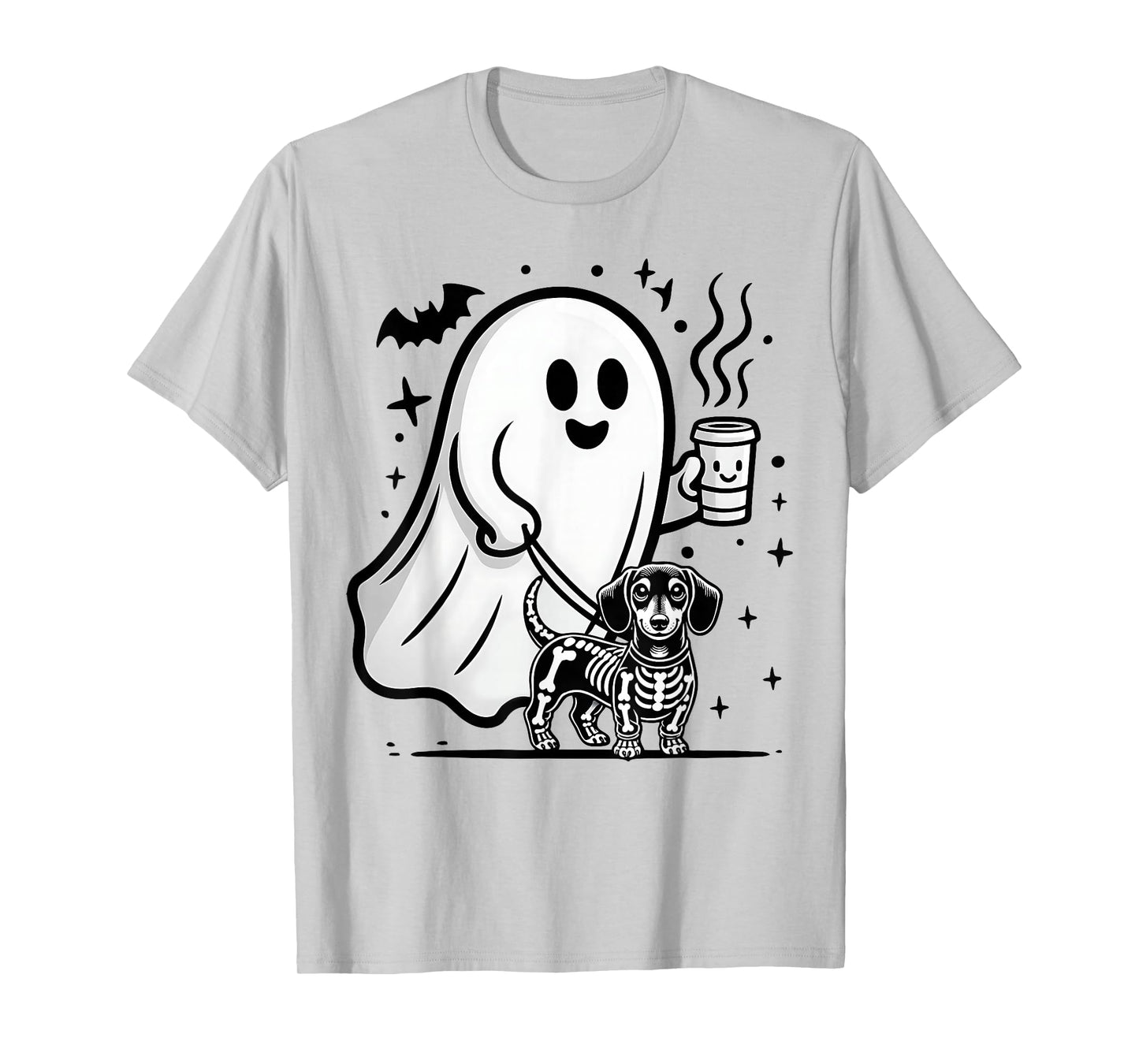 Funny Dachshund Ghost Halloween Spooky Season Weenie Dog T-Shirt