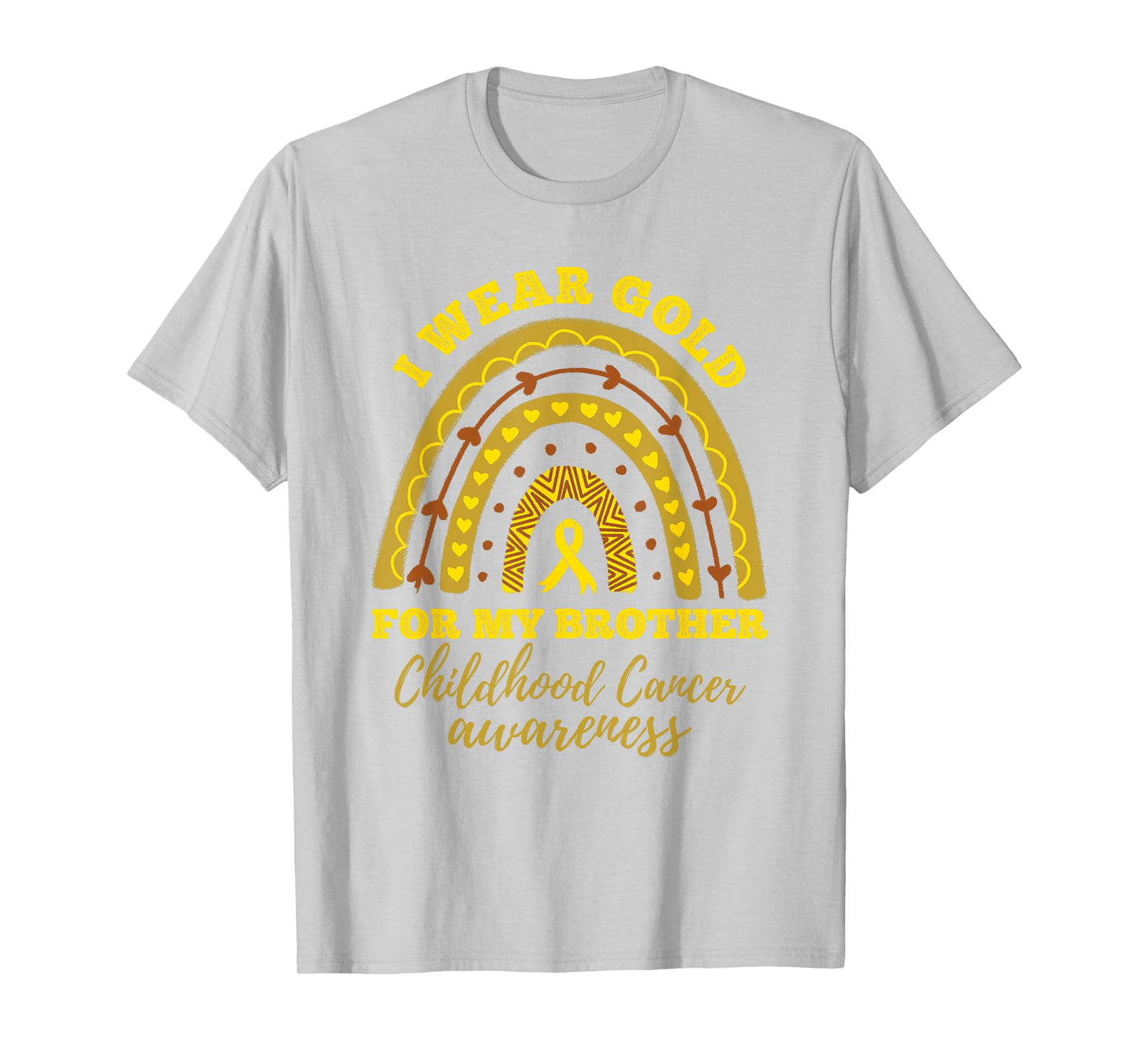 I Wear Gold For My Brother Childhood Cancer Awareness T-Shirt