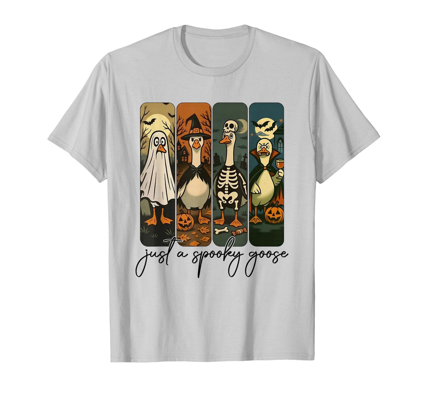 Just A Spooky Goose Halloween Silly Goose Funny Halloween T-Shirt