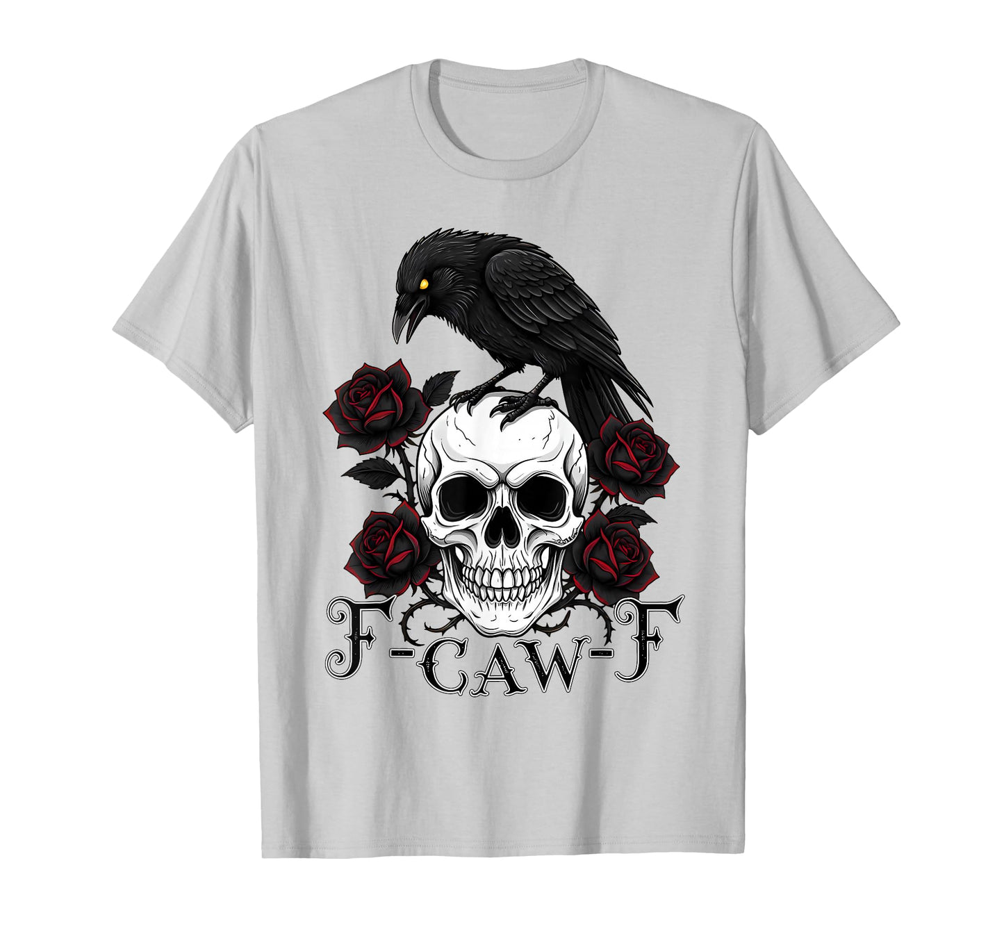 Halloween F Caw F Black Bird F-Caw-F Crow Women Men Humor T-Shirt
