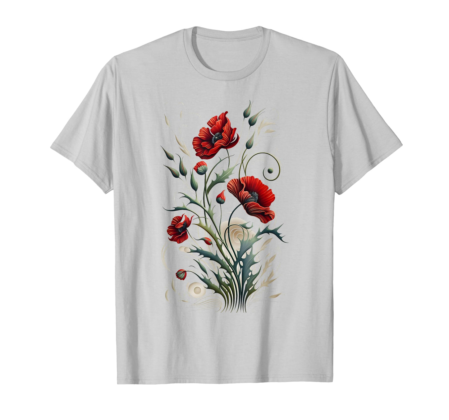 Poppies spring bloomers summer flower vintage garden Men Women Kids T-Shirt