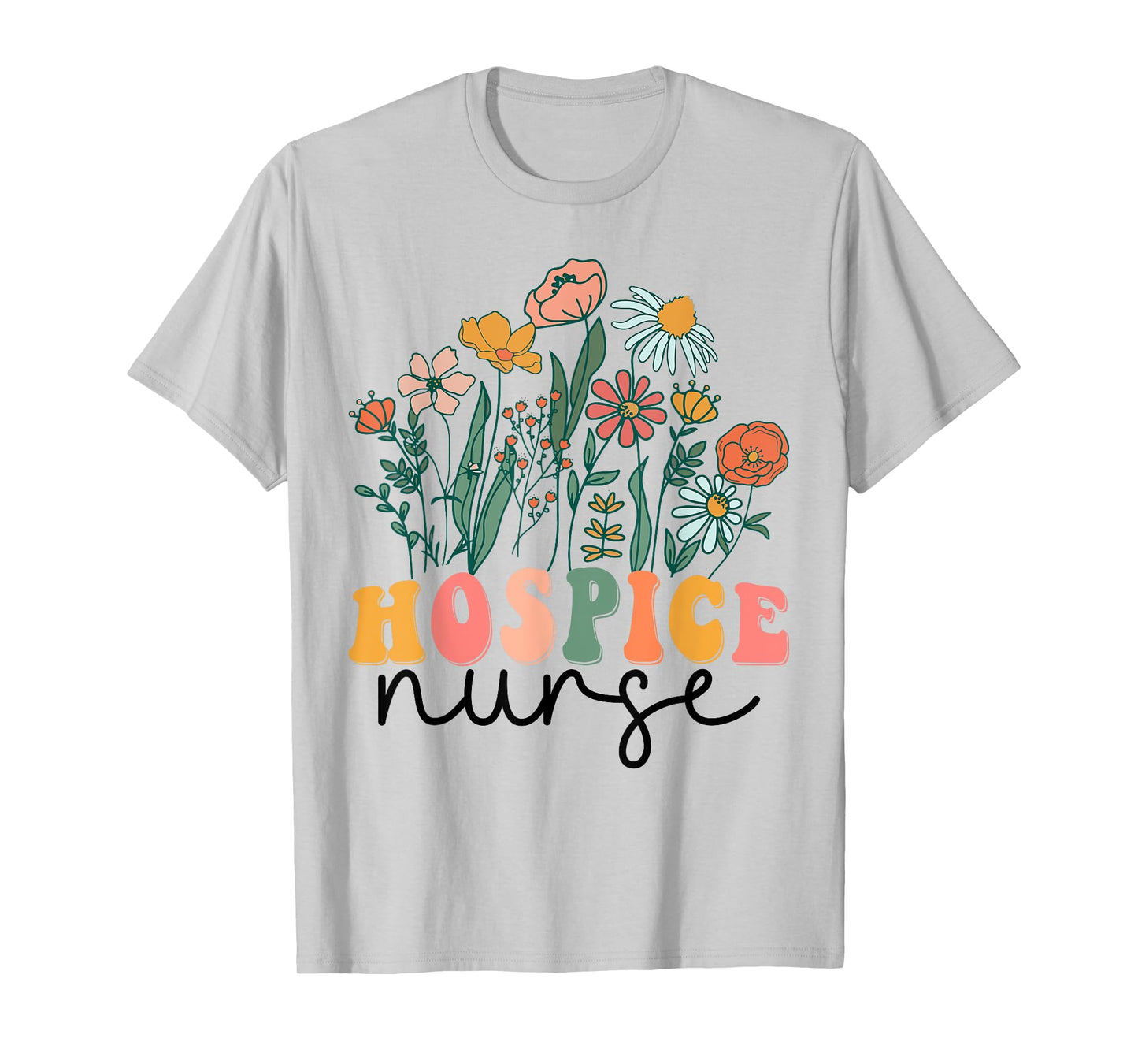 Groovy Wildflower Hospice Nurse Tees T-Shirt