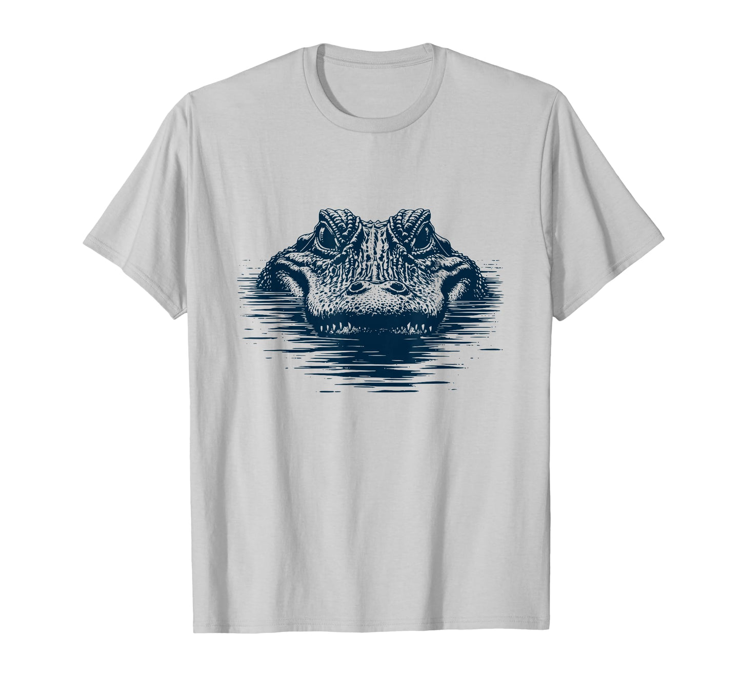 Just Chillin' Gator - Minimal Alligator Eyes Over Water T-Shirt
