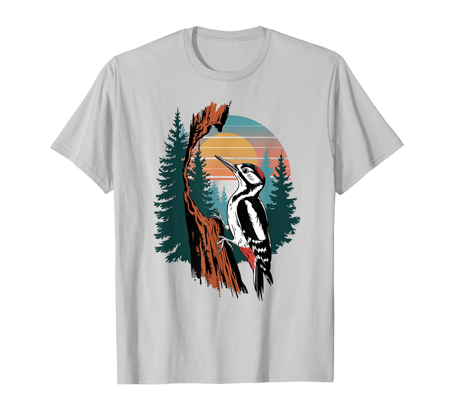 Woodpecker Hunting Hiking Outdoor Camping Forest Men Women T-Shirt