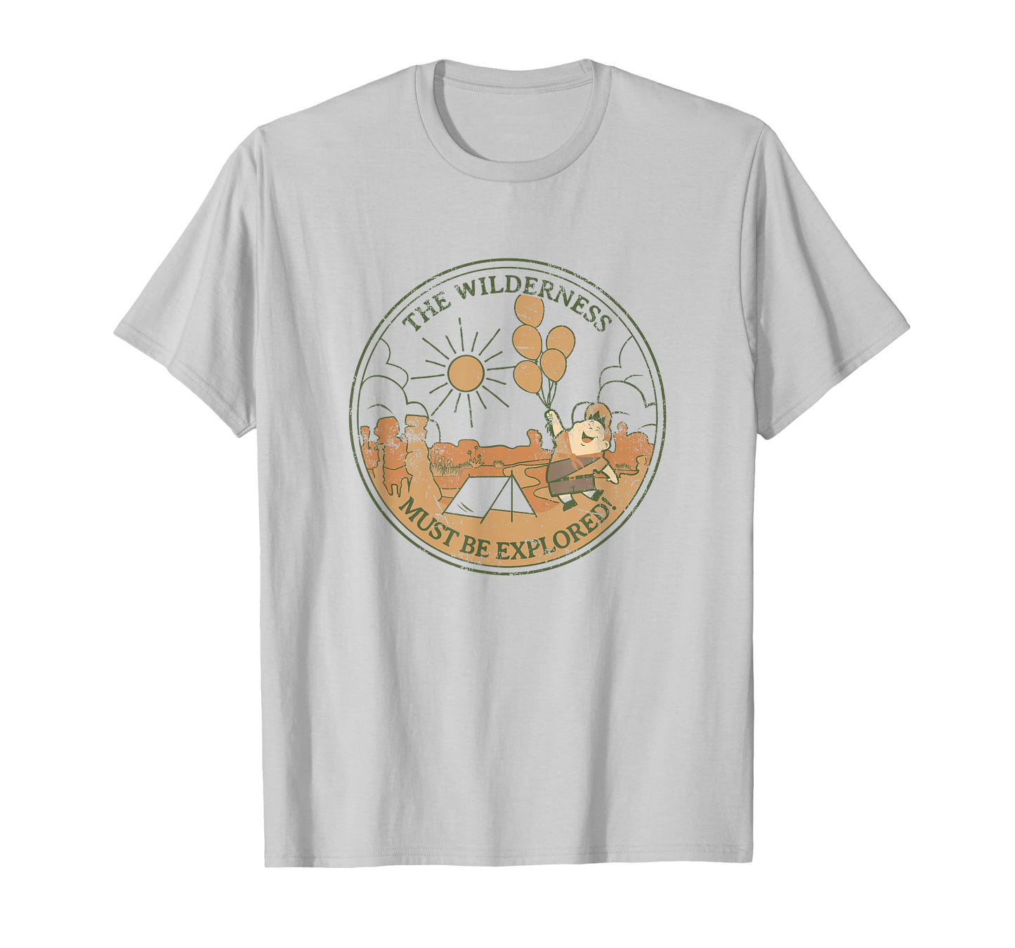 Disney Pixar Up The Wilderness Must Be Explored Distressed T-Shirt